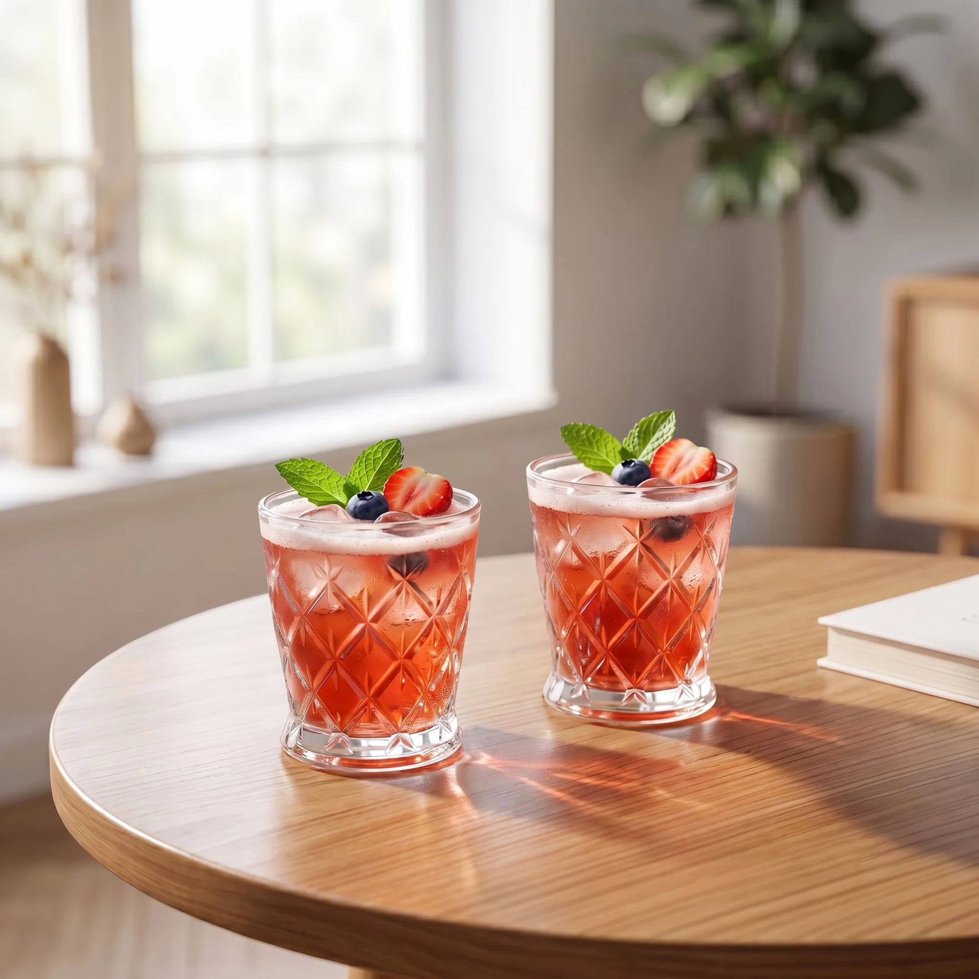 Diamond Cut Drinking Glass Set Of 6 245ml - Image 10