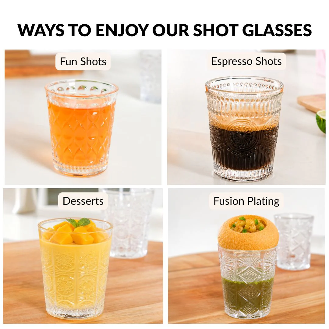 Diamond Embossed Shot Glass Set Of 12 55ml - Image 4