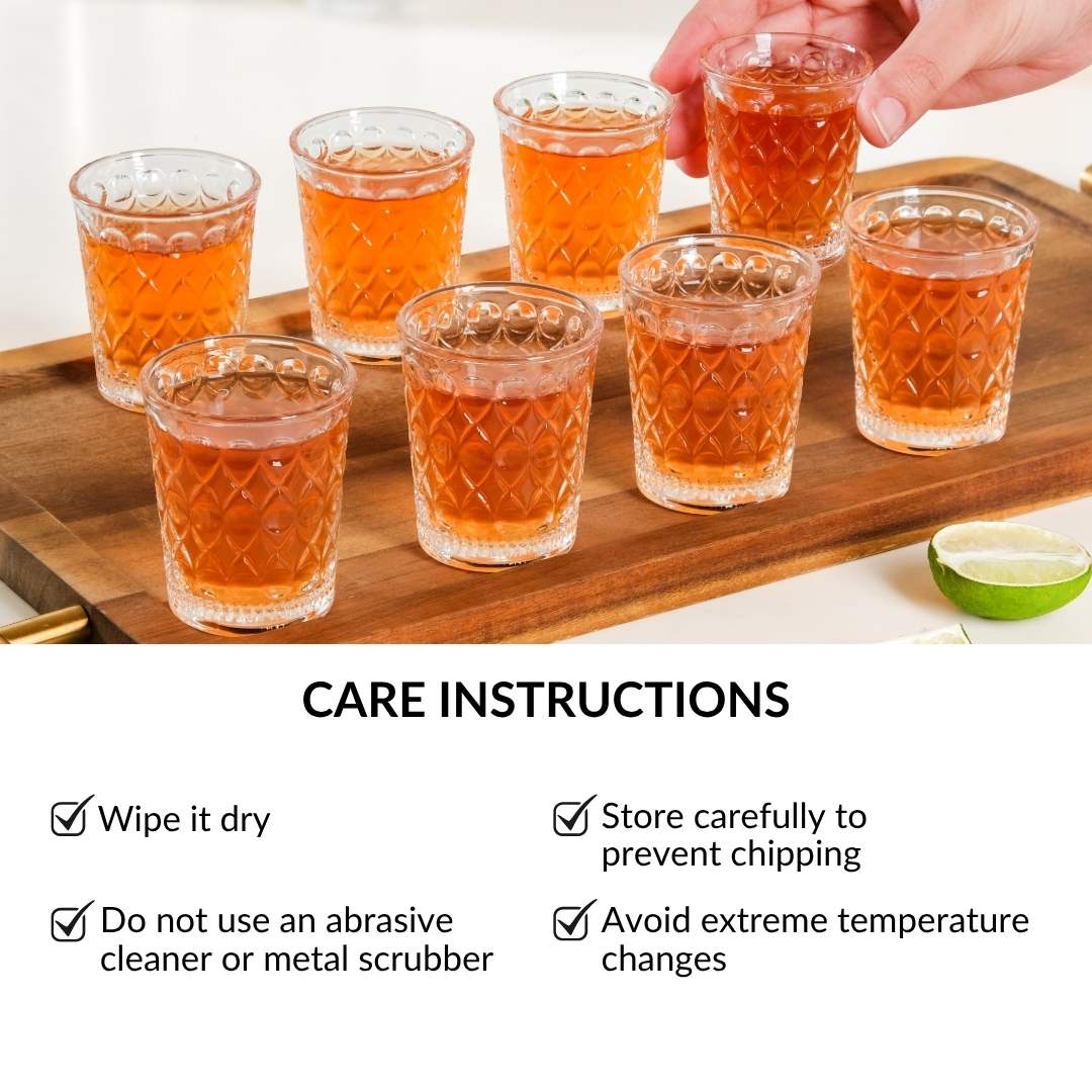 Diamond Embossed Shot Glass Set Of 12 55ml - Image 6