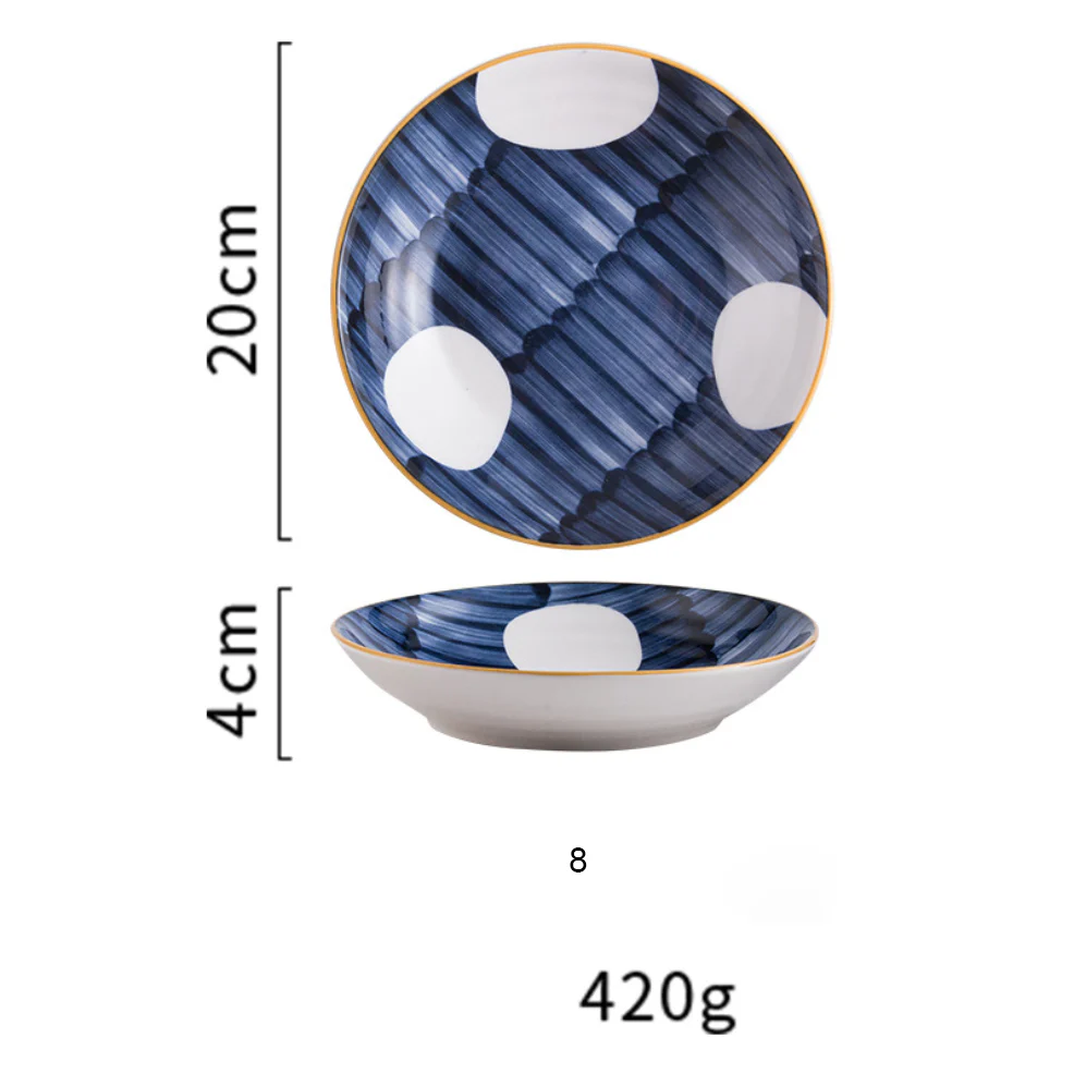 Hand painted Dinner Set Nitori - Image 19