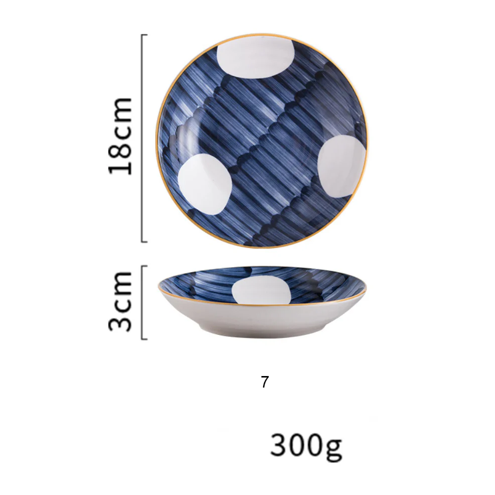 Hand painted Dinner Set Nitori - Image 20