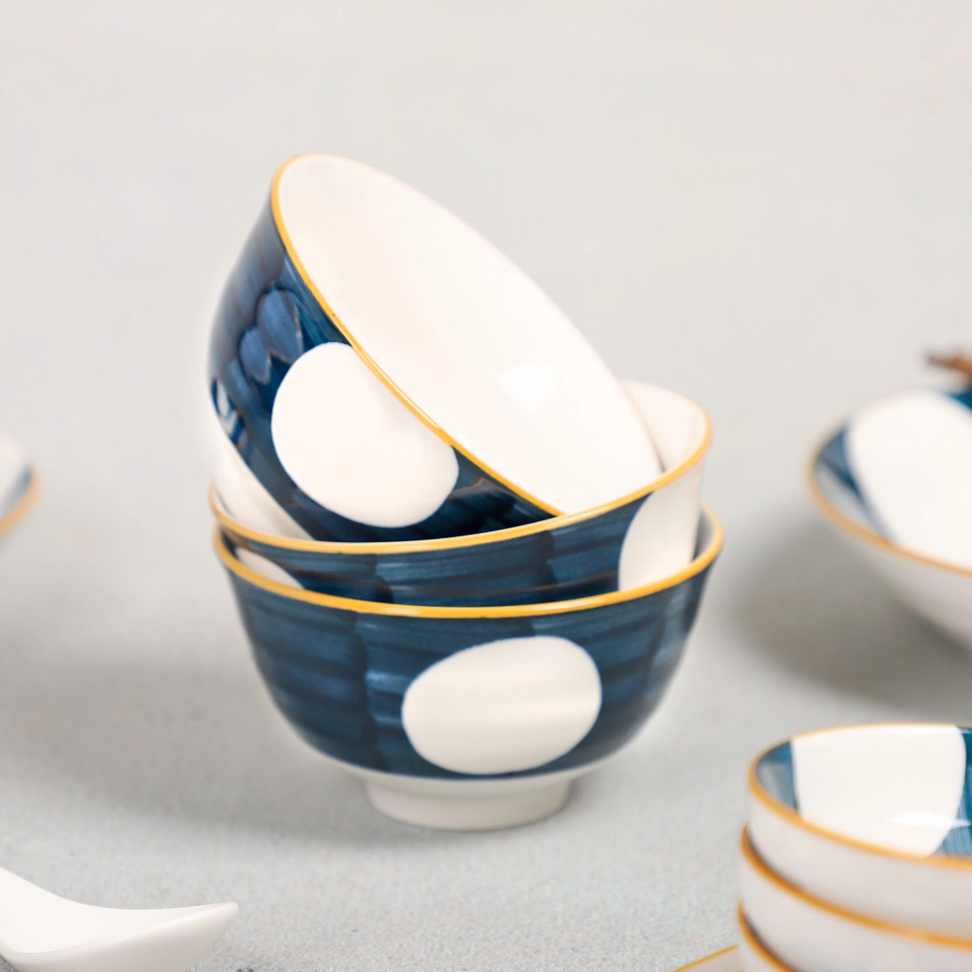 Hand painted Dinner Set Nitori - Image 6
