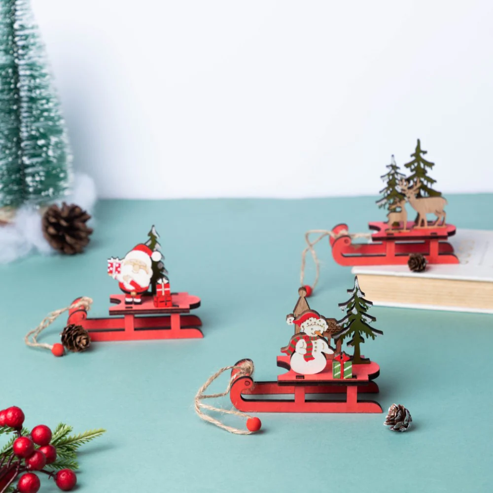 DIY Reindeer Sleigh Wooden Ornament - Image 8