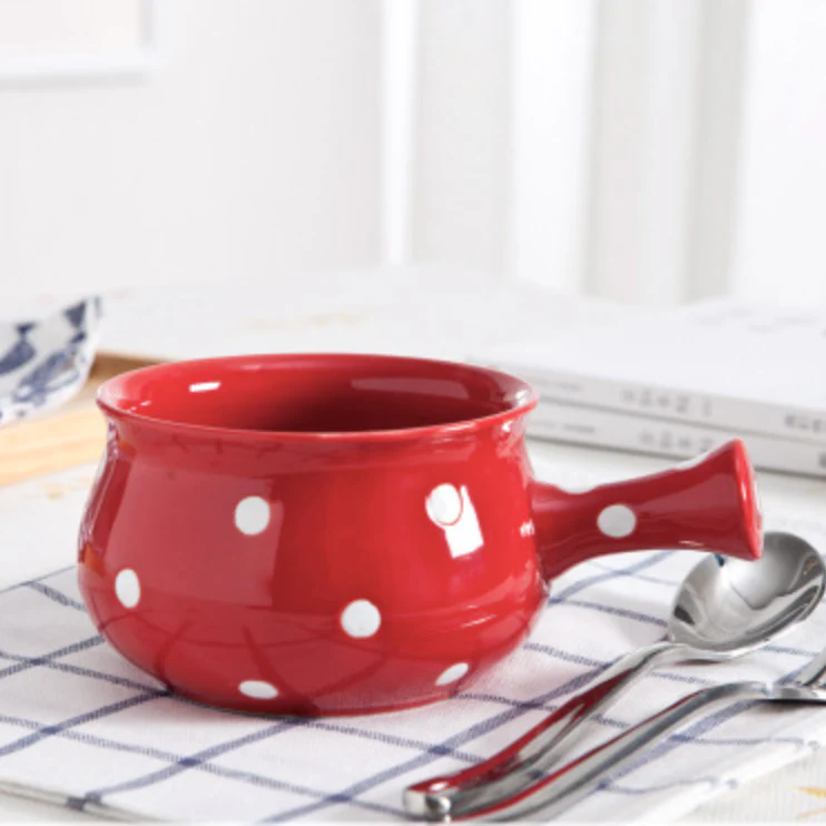 Dots Ceramic Pot Red 500 ml
