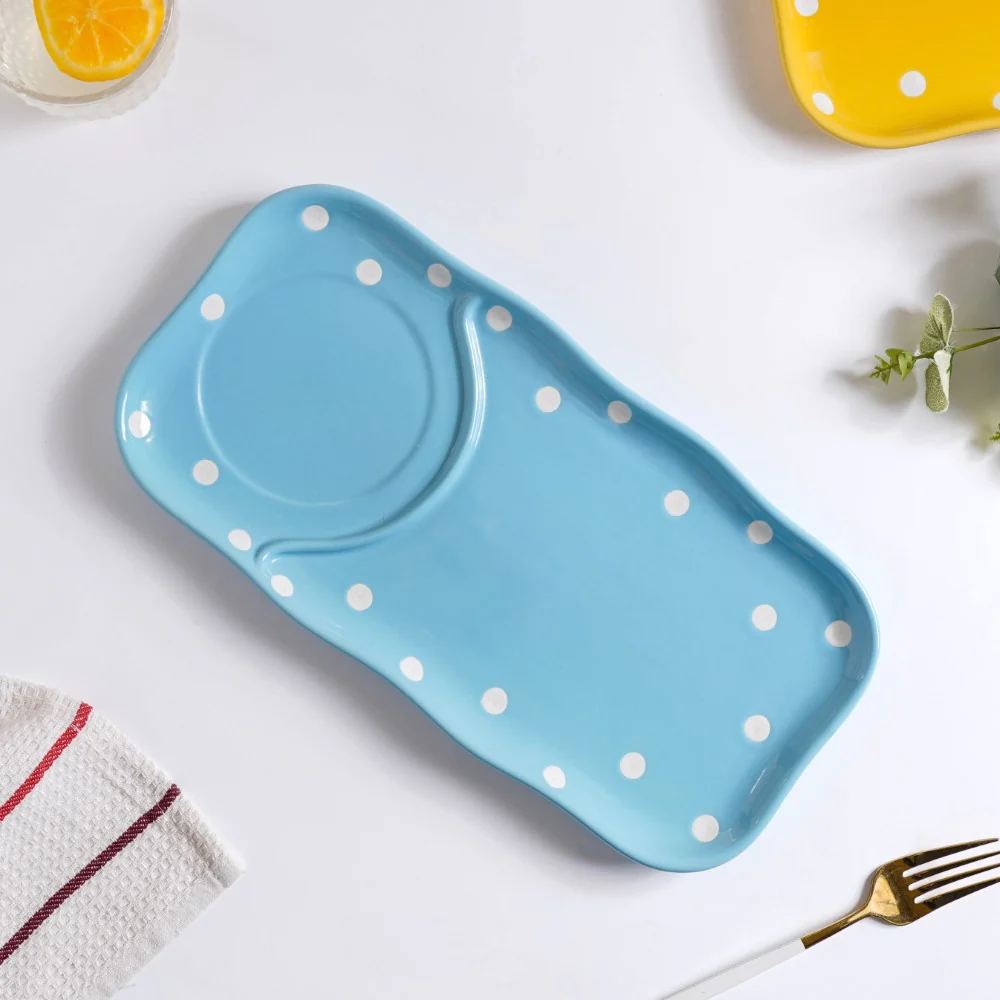 Dots Soup Plate Blue - Image 3