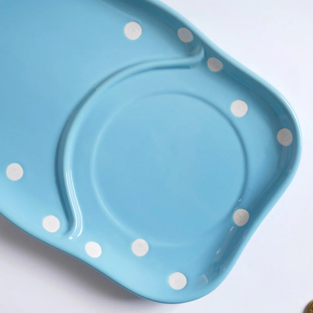 Dots Soup Plate Blue - Image 6