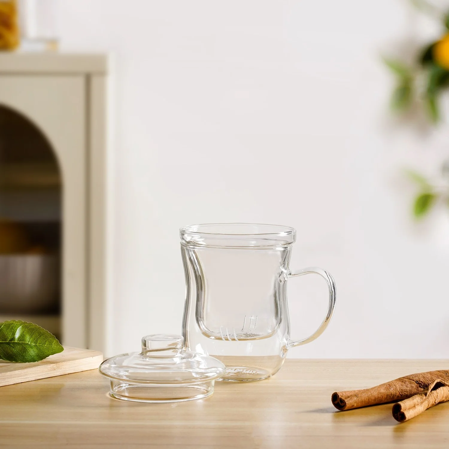 Double Walled Glass Infuser Teapot with Strainer - Image 6