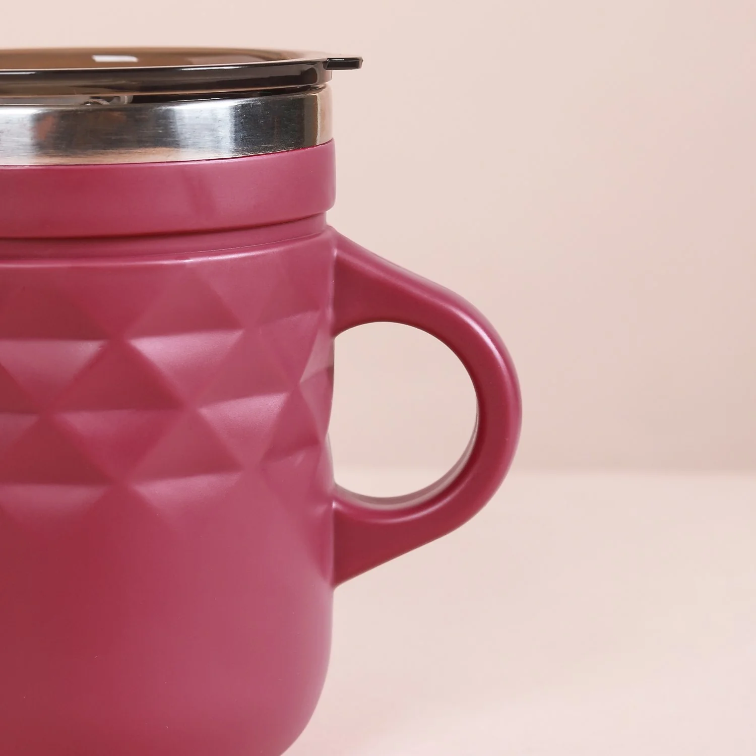 Travel Mug With Lid Magenta 400ml - Image 15