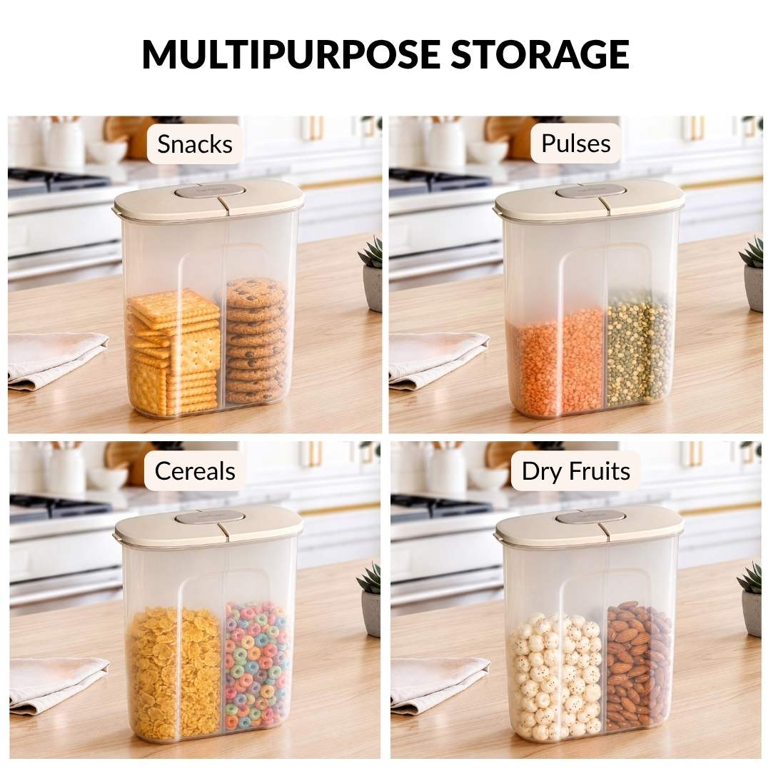 Dual Compartment Airtight Food Storage Container 2500ml - Image 8