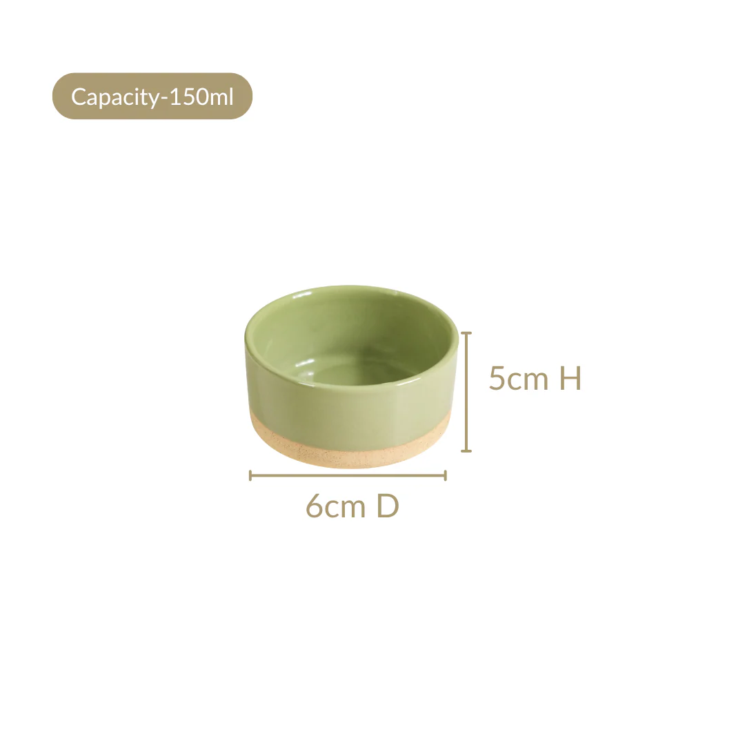 Earthy Sage Green Stoneware Small Bowls Set Of 4 150ml - Image 4