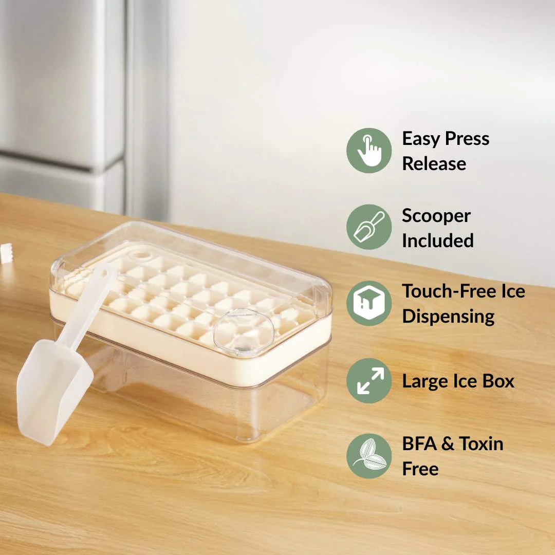 Easy Release Ice Cube Tray With Lid Bin And Scoop - Image 4