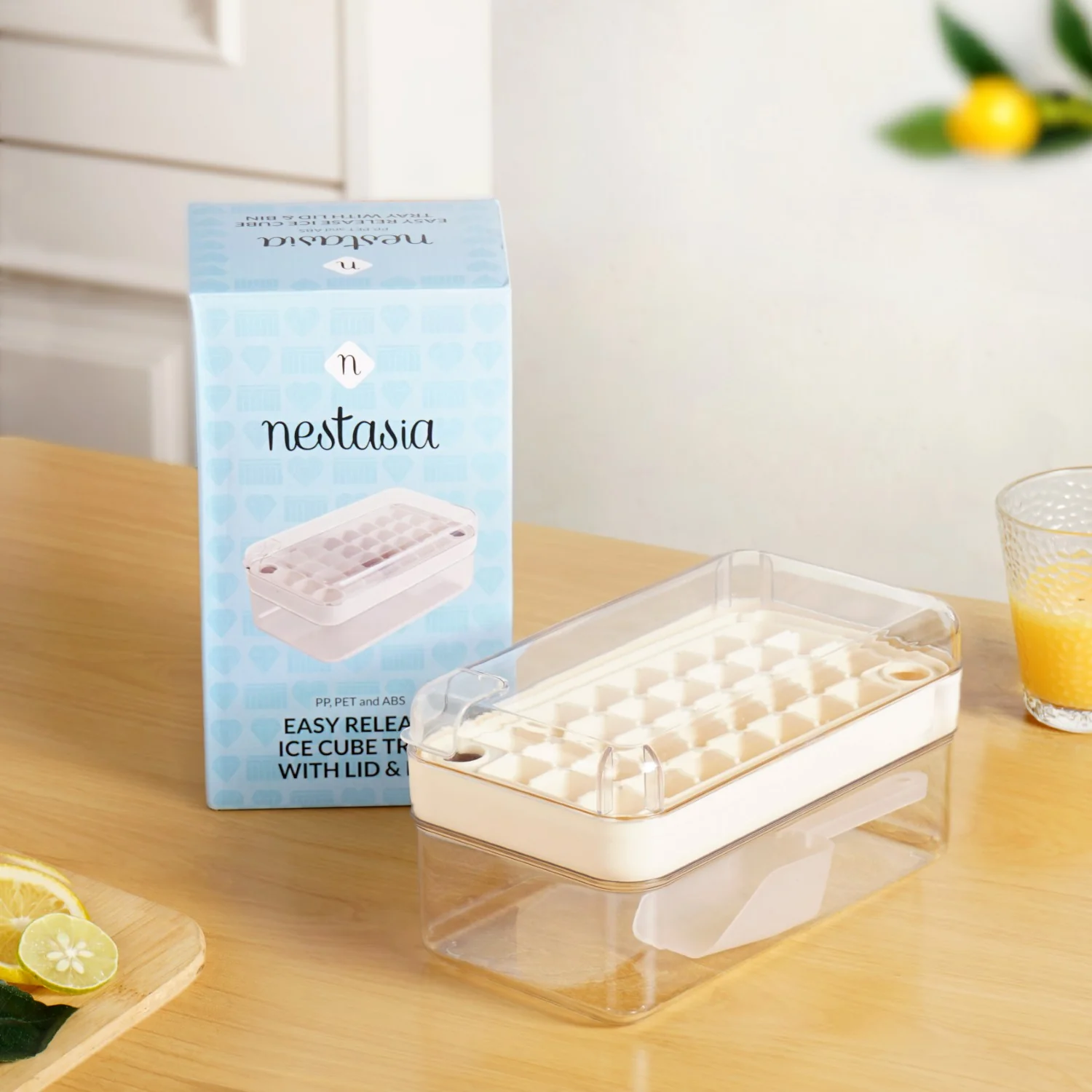 Easy Release Ice Cube Tray With Lid Bin And Scoop - Image 7