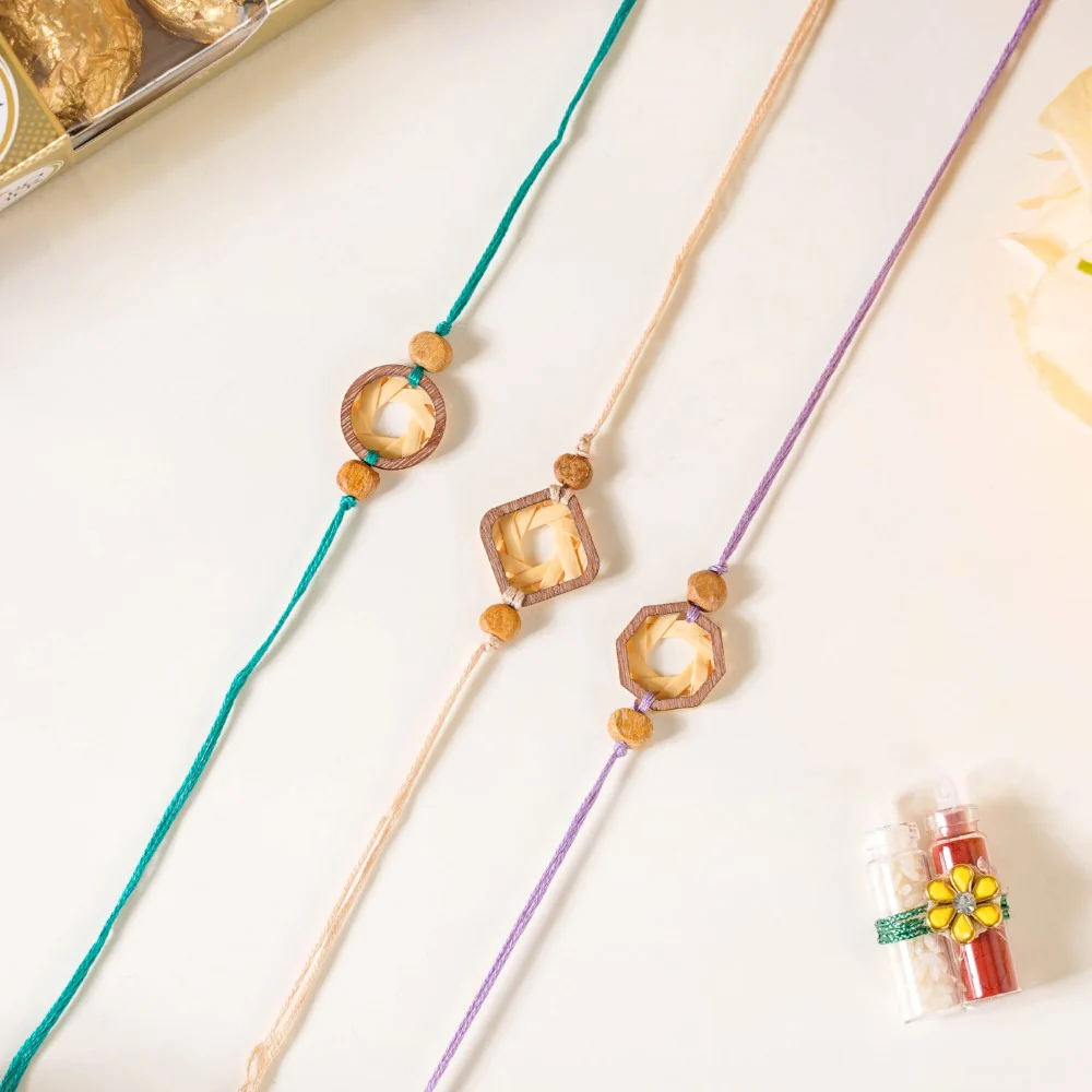 Organic Rakhi Gift Set Of 3 - Image 2