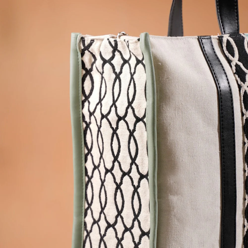 Eco-friendly Carryall Canvas Tote Bag Mint Large 17 X 12 Inch - Image 9