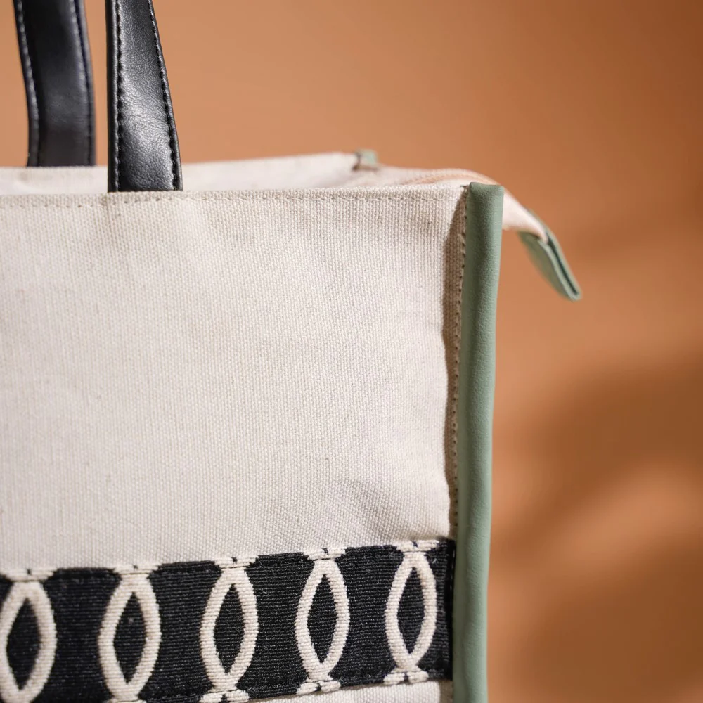 Eco-friendly Carryall Tote Bag Mint Small 12 x 10 Inch - Image 14