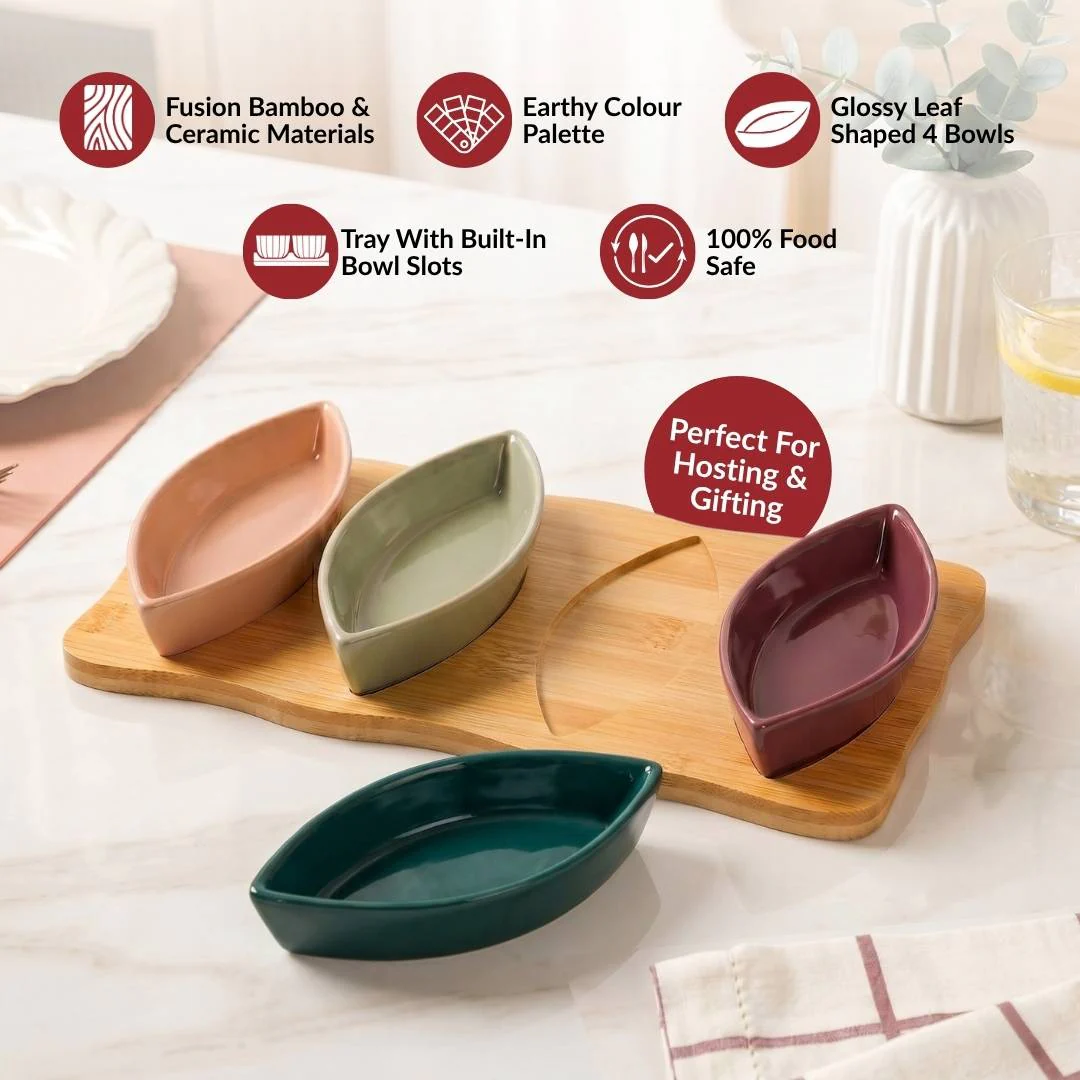 Eden Leaf Platter Set Of 5 - Image 2