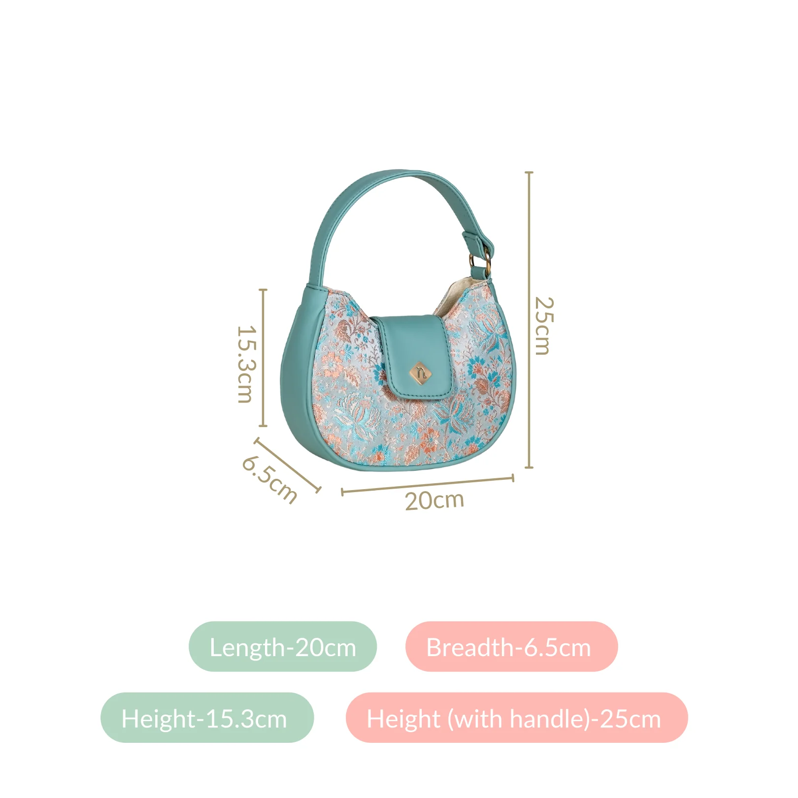 Eden Mint Moon Bag - Image 5