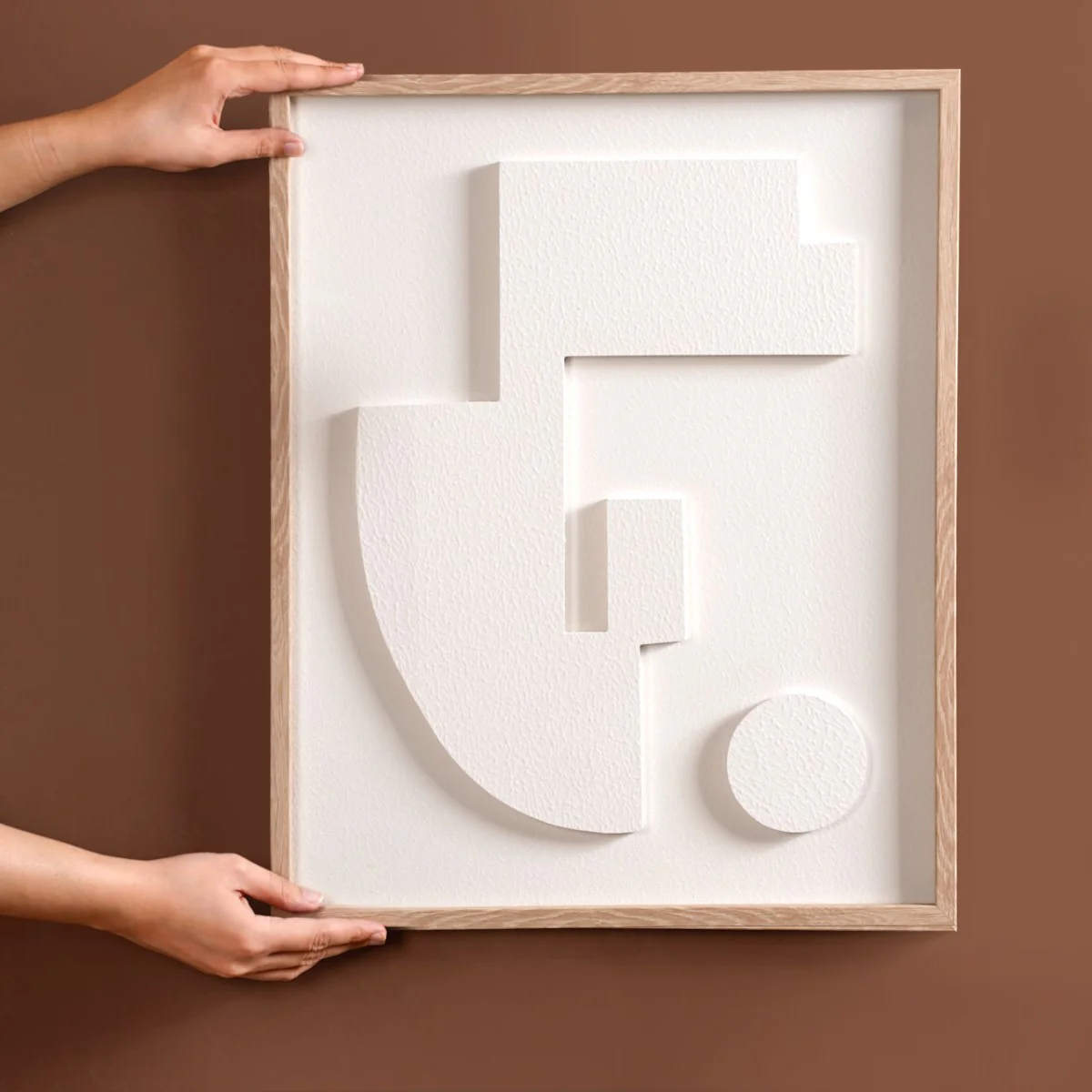 Embossed 3D Wall Art White Set Of 2 20x16 Inch - Image 4
