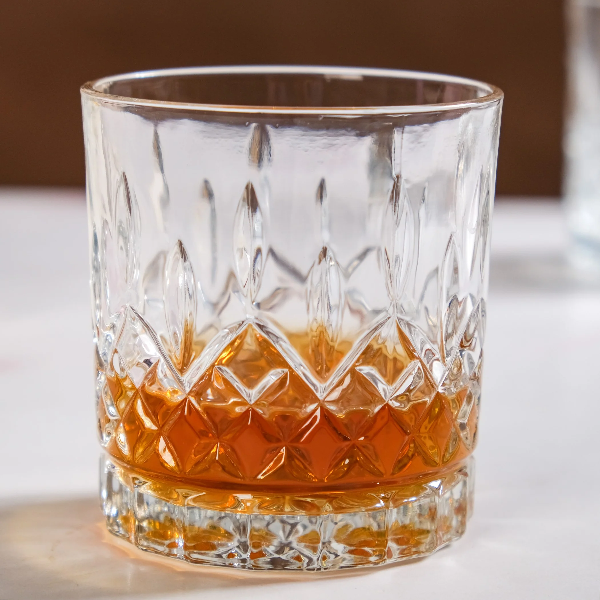 Embossed Heavy Base Old Fashioned Whiskey Glass Large Set Of 6 310ml - Image 7