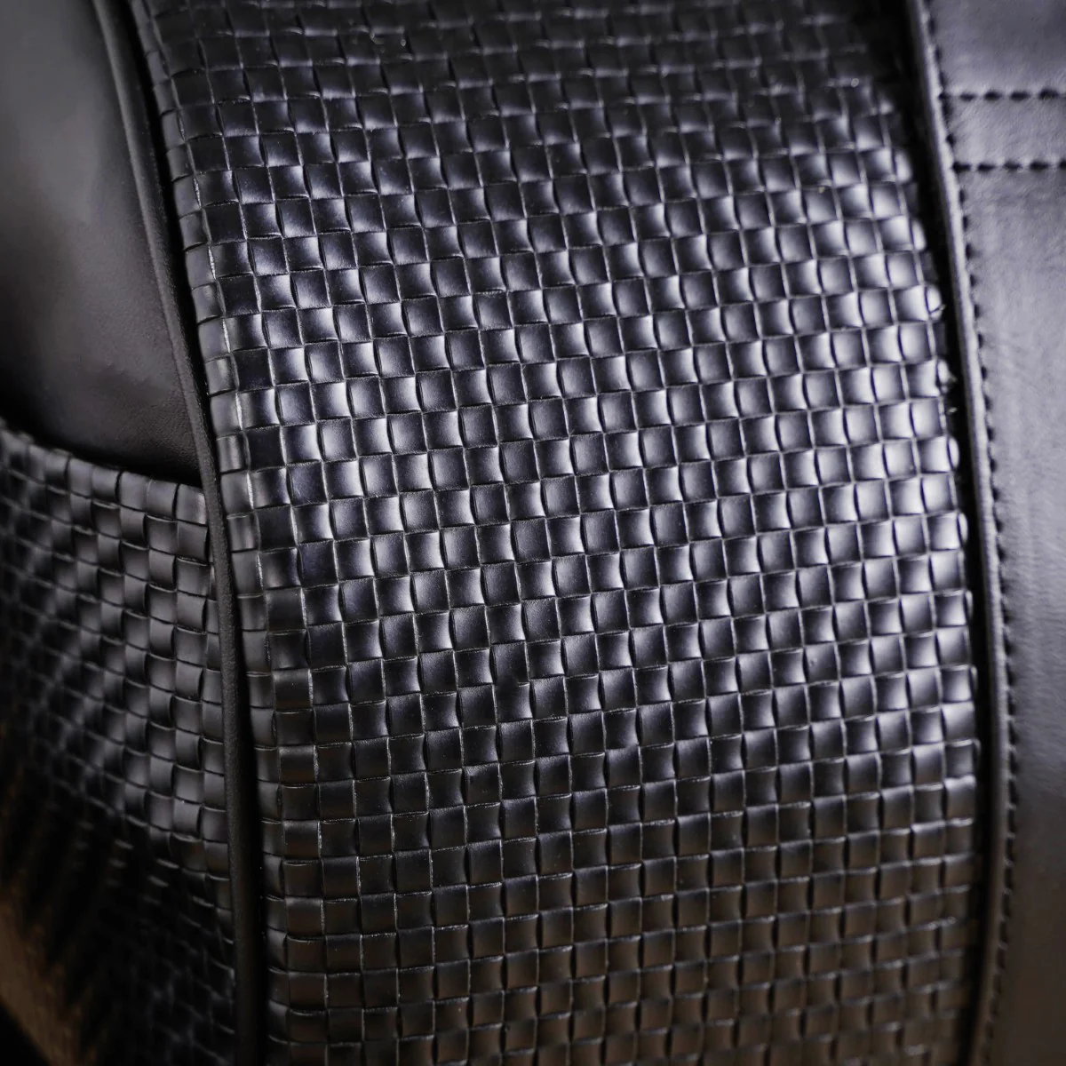 Embossed Sleek Black Duffle Bag - Image 9