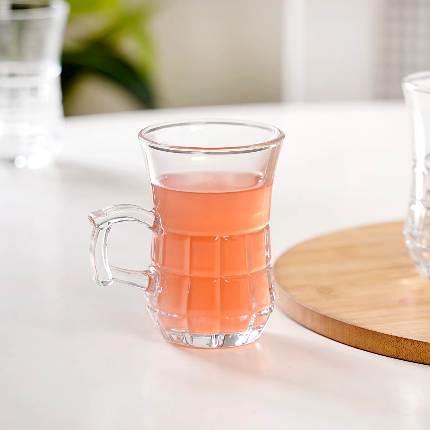 Embossed Tulip Tea Cup Set Of 6 150ml - Image 5