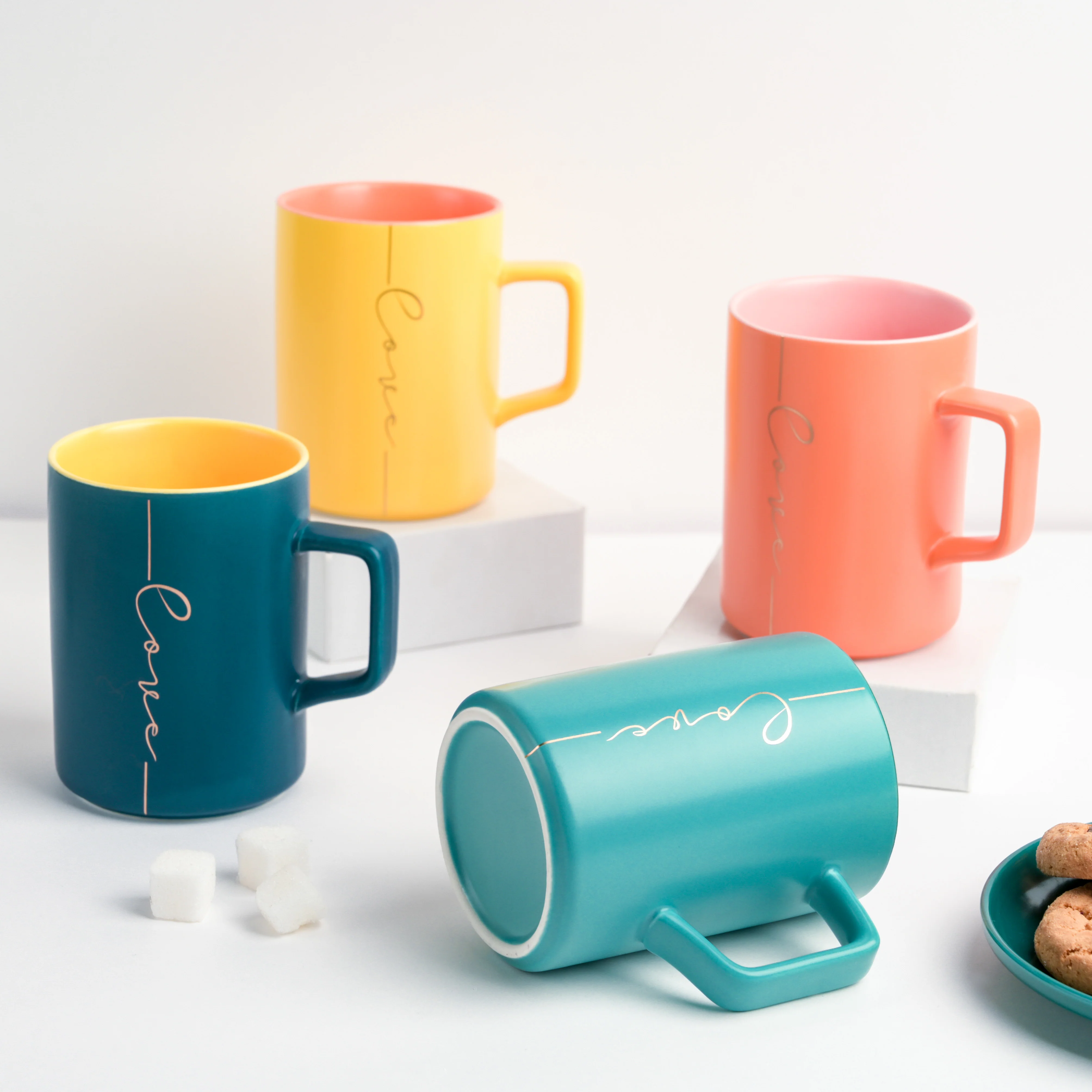 Emerald Green Ceramic Coffee Mug 400 ml - Image 6