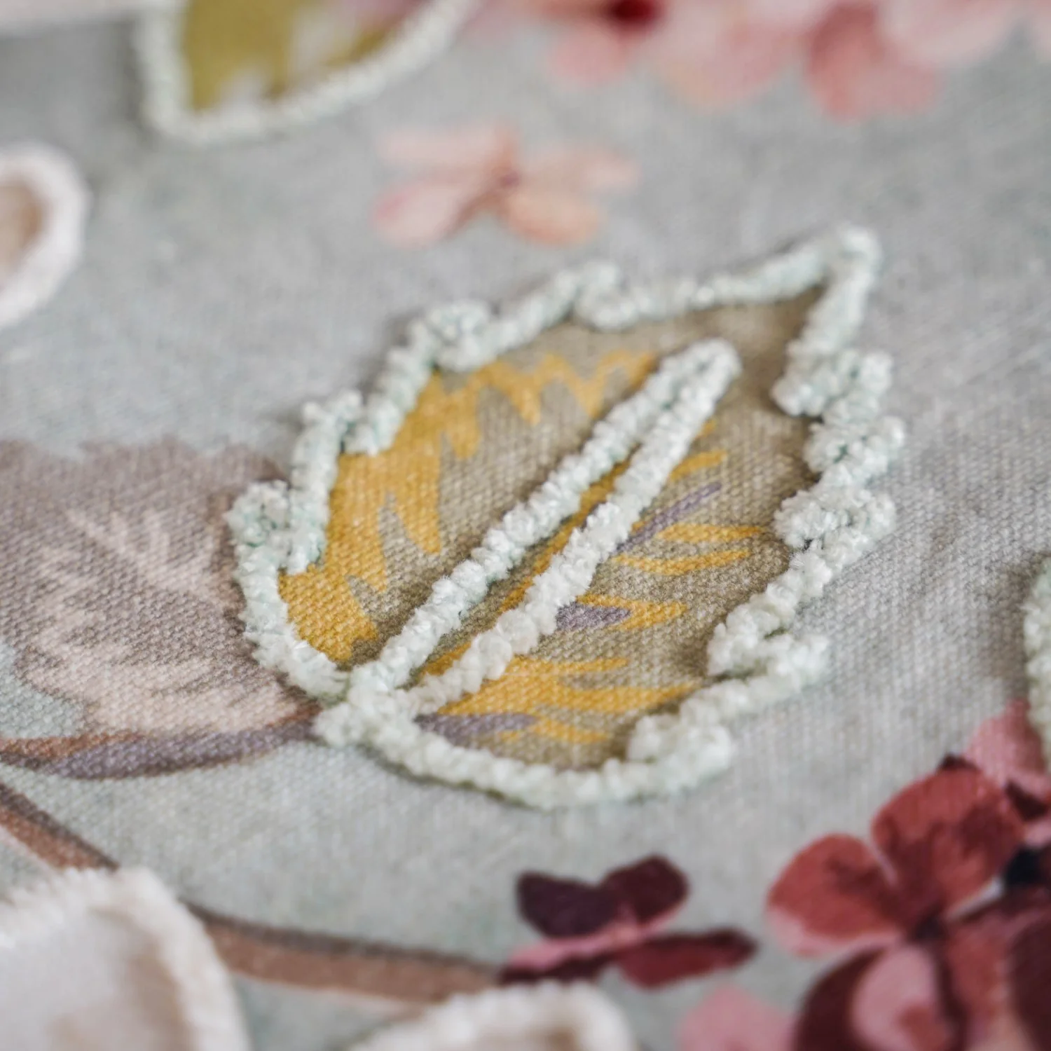 Enchanted Garden Embroidered Cotton Cushion Cover Set Of 2 40x40cm - Image 7