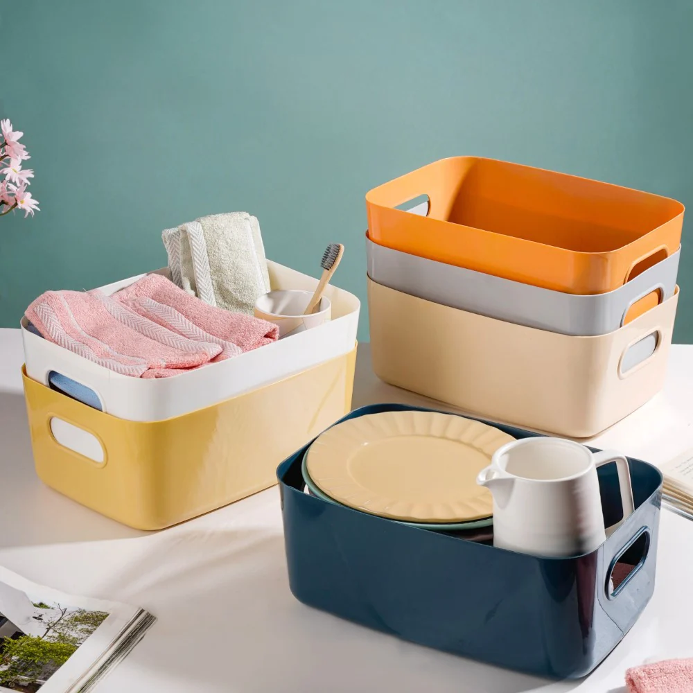 Essentials Storage Basket Blue Set Of 2 11 Inch - Image 11