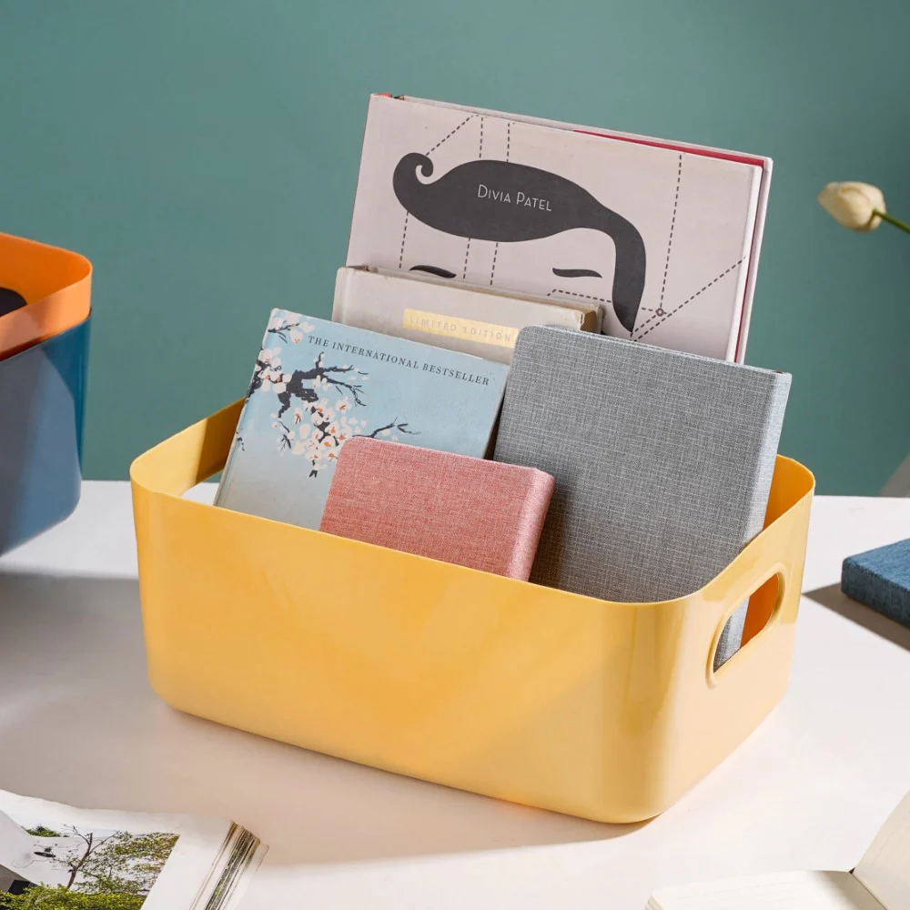 Essentials Storage Basket Yellow Set Of 2 11 Inch - Image 4