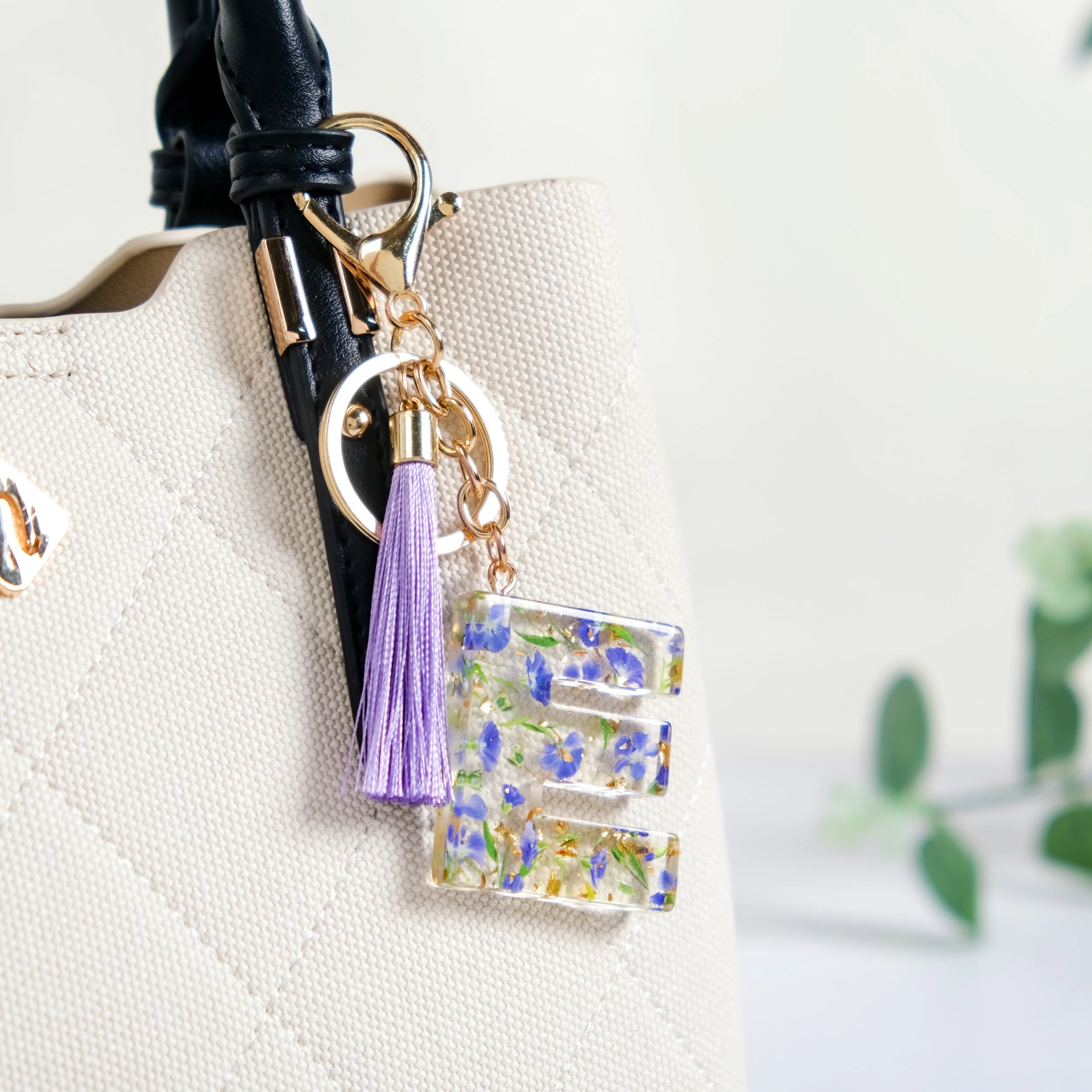 Eternal Bloom E Keychain With Tassel - Image 3