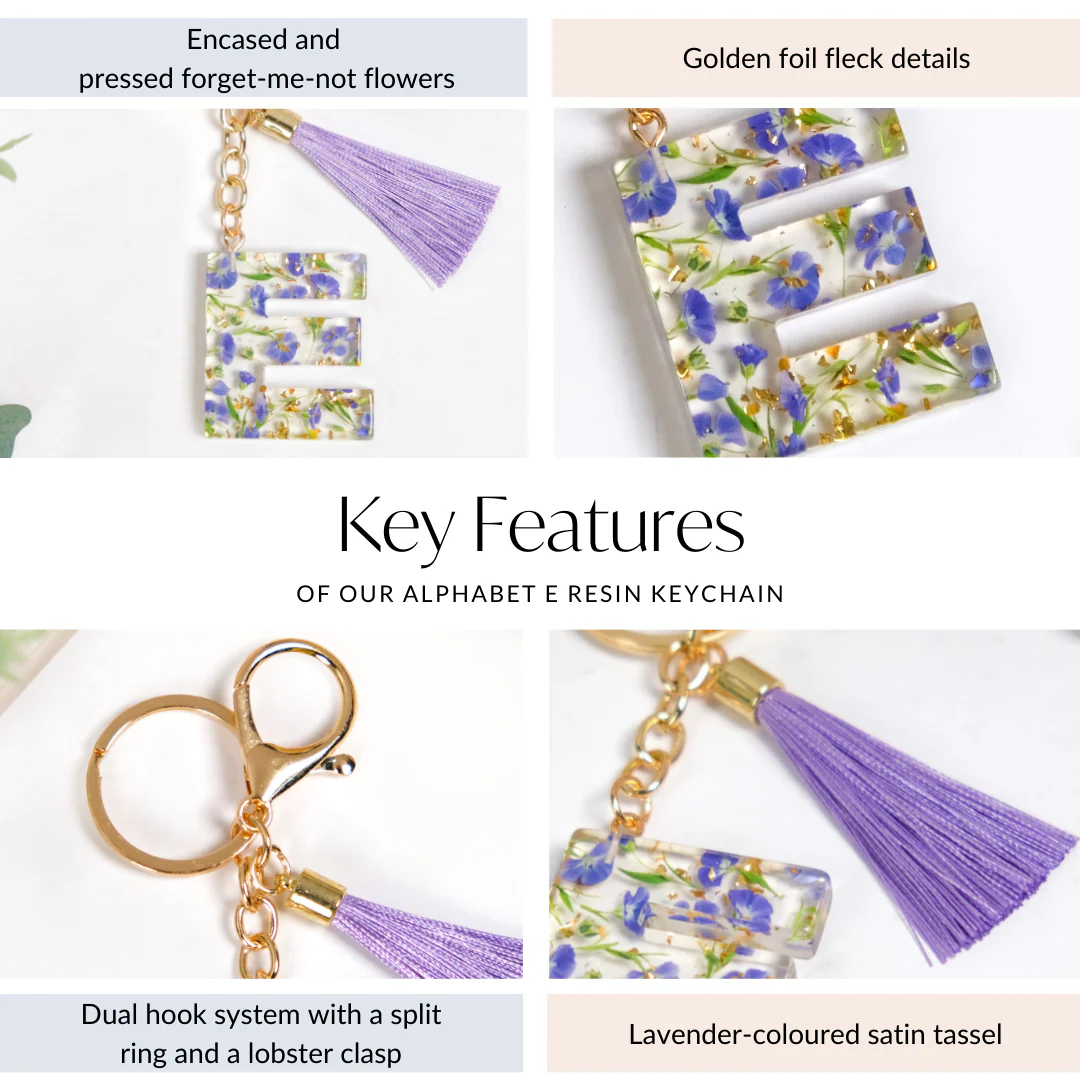 Eternal Bloom E Keychain With Tassel - Image 5