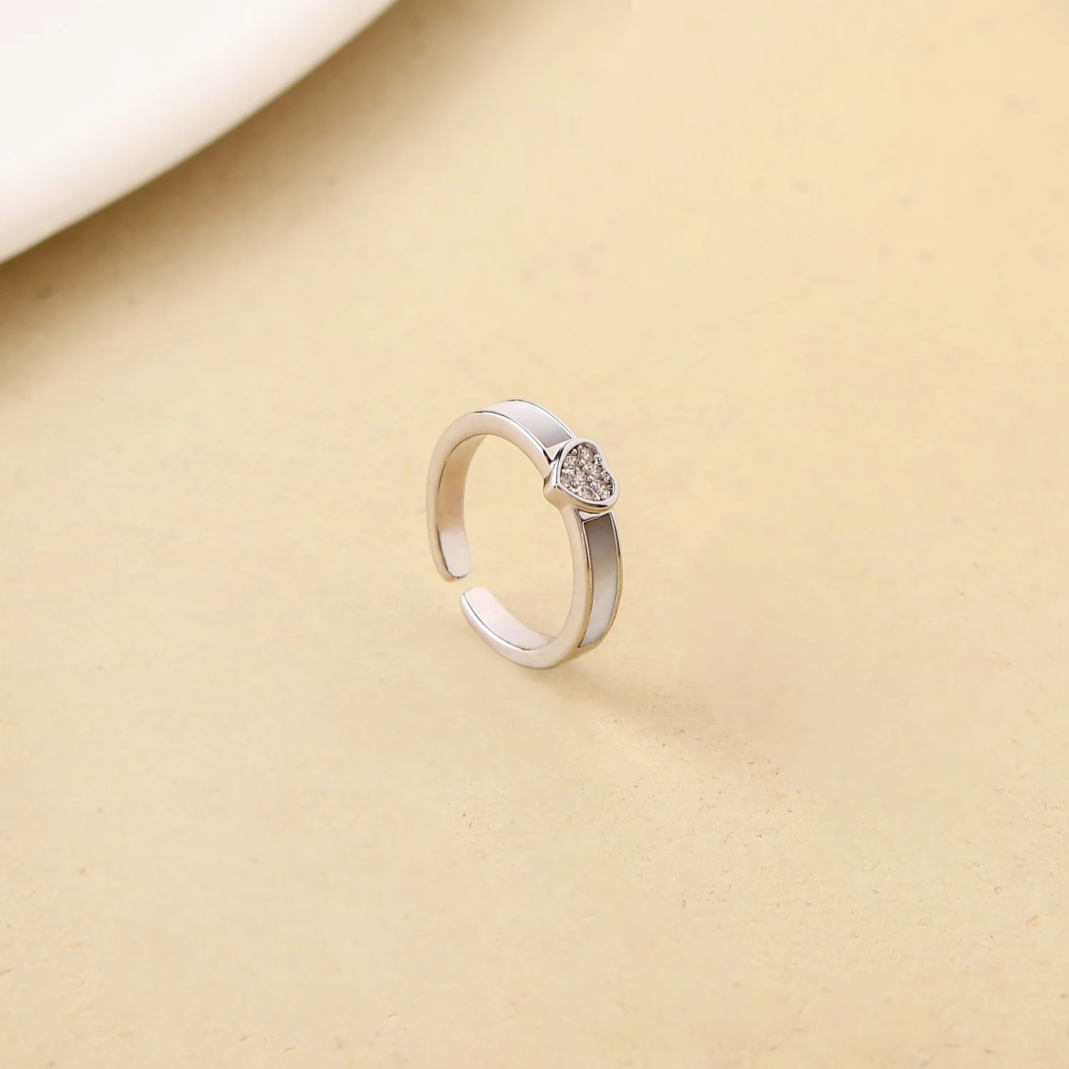 Eternal Spark Silver Heart Ring - Image 5