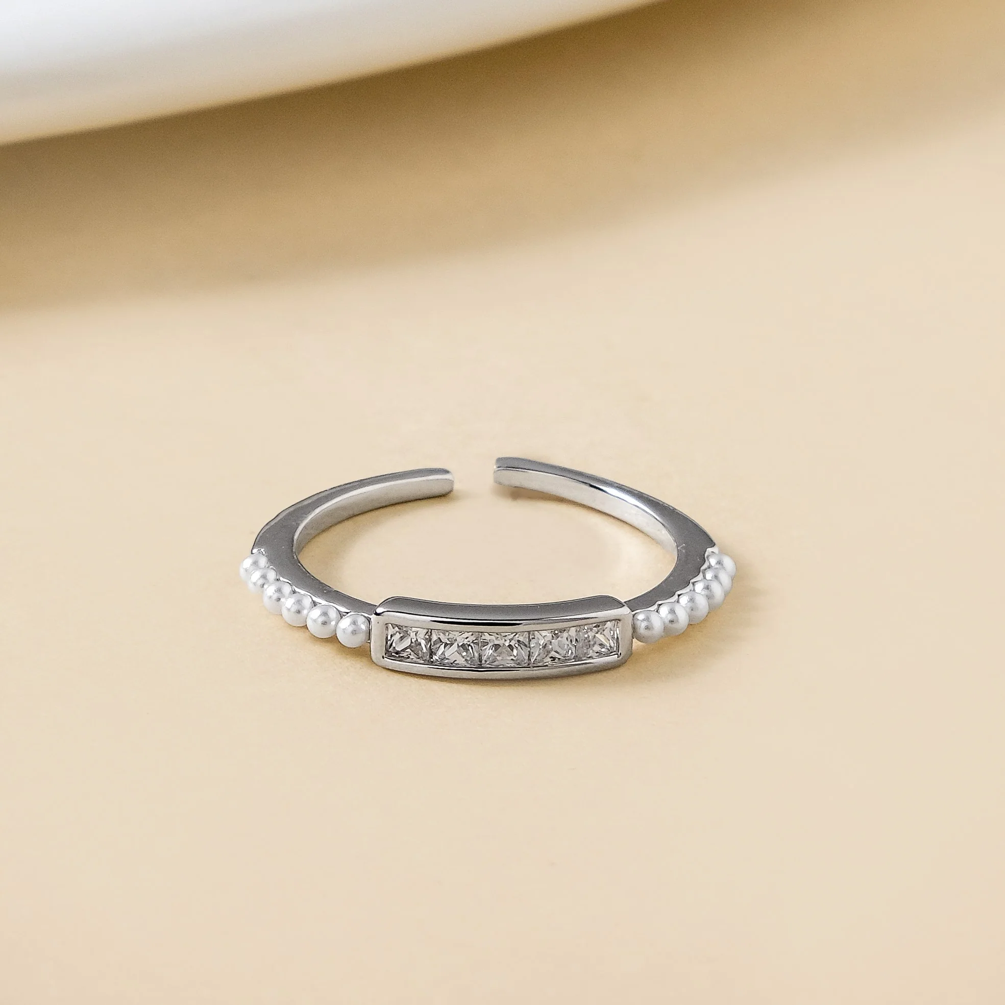 Ethereal Charm Adjustable Silver Ring - Image 5