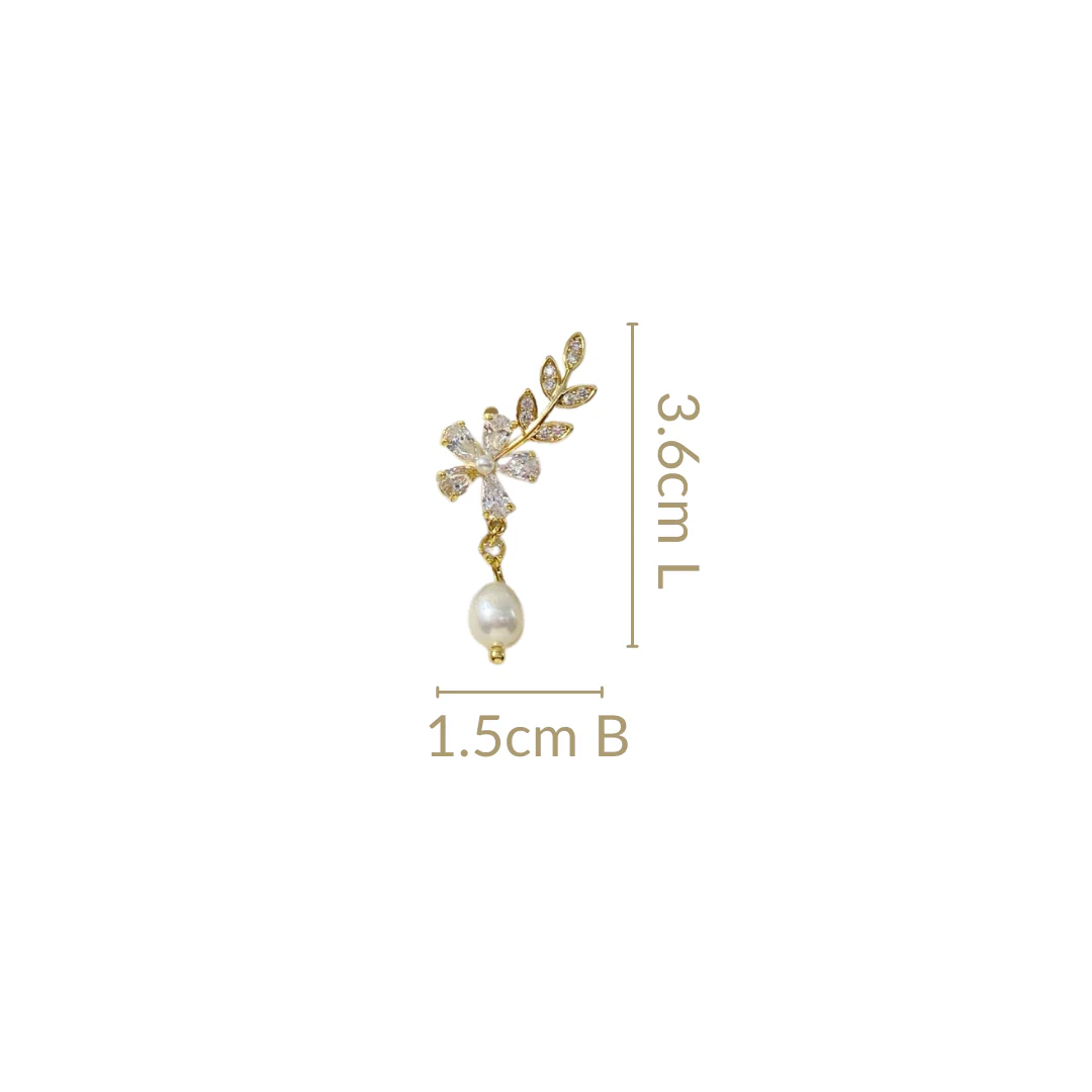 Ethereal Drop Earrings With Diamante Accents - Image 3
