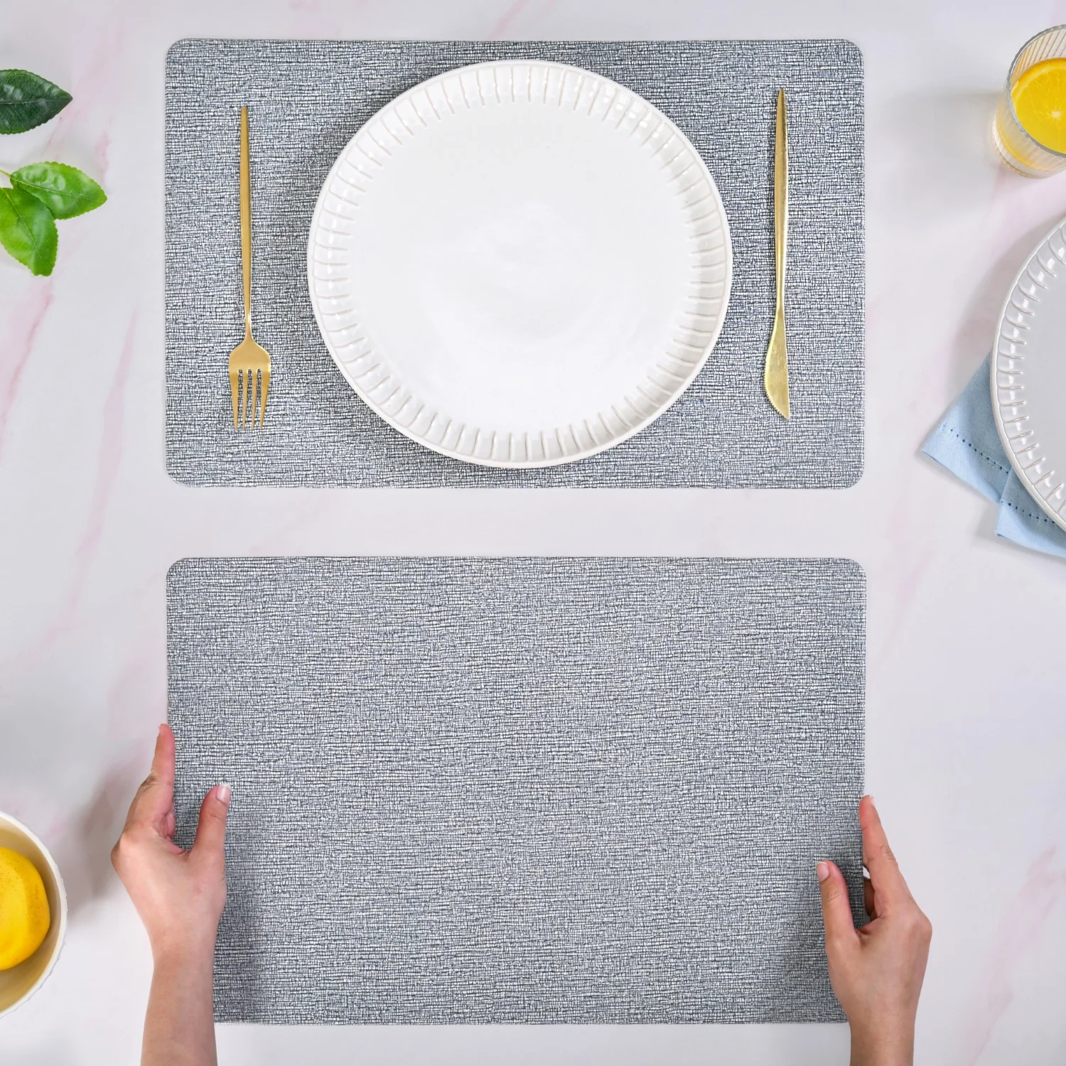 Evening Blue Dinner Placemat Set Of 6 - Image 2
