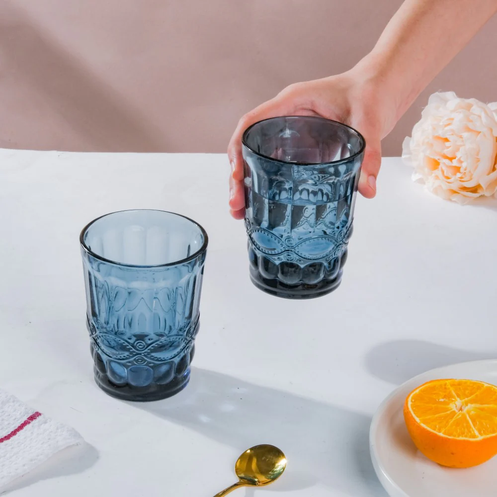 Everyday Drinking Glass Blue Set Of 6 250 ml - Image 2