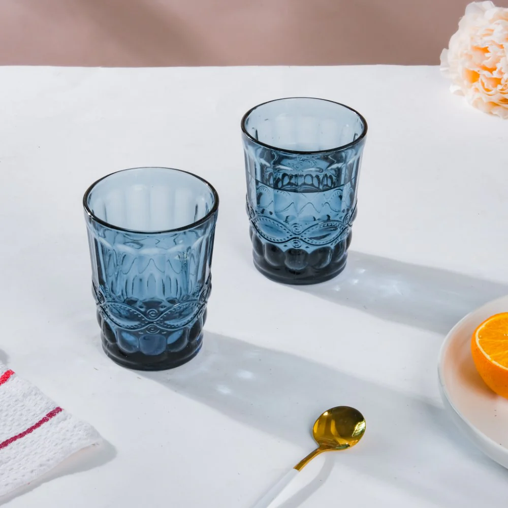 Everyday Drinking Glass Blue Set Of 6 250 ml - Image 9