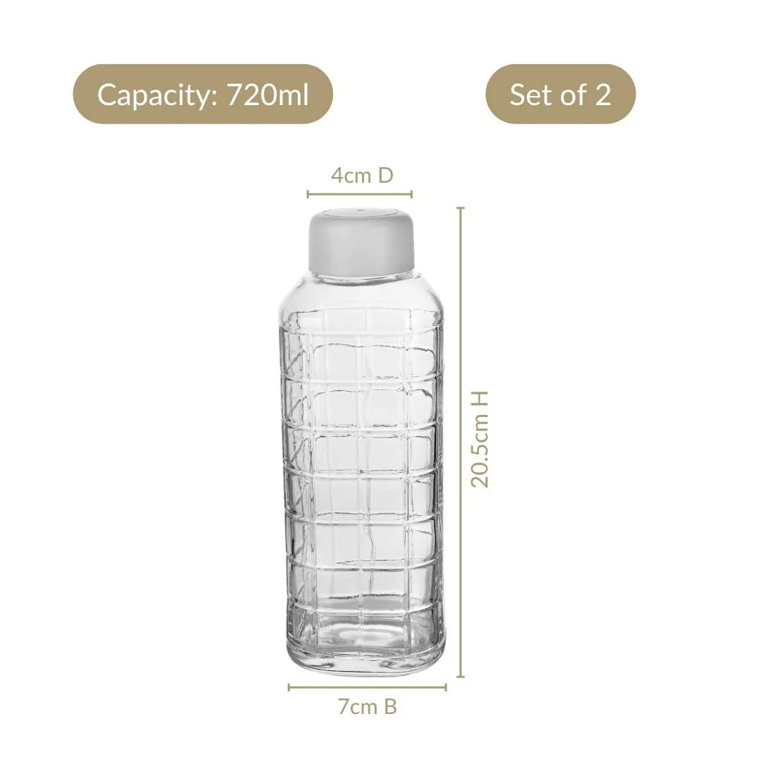 Everyday Transparent Glass Bottle Set Of 2 720ml - Image 5