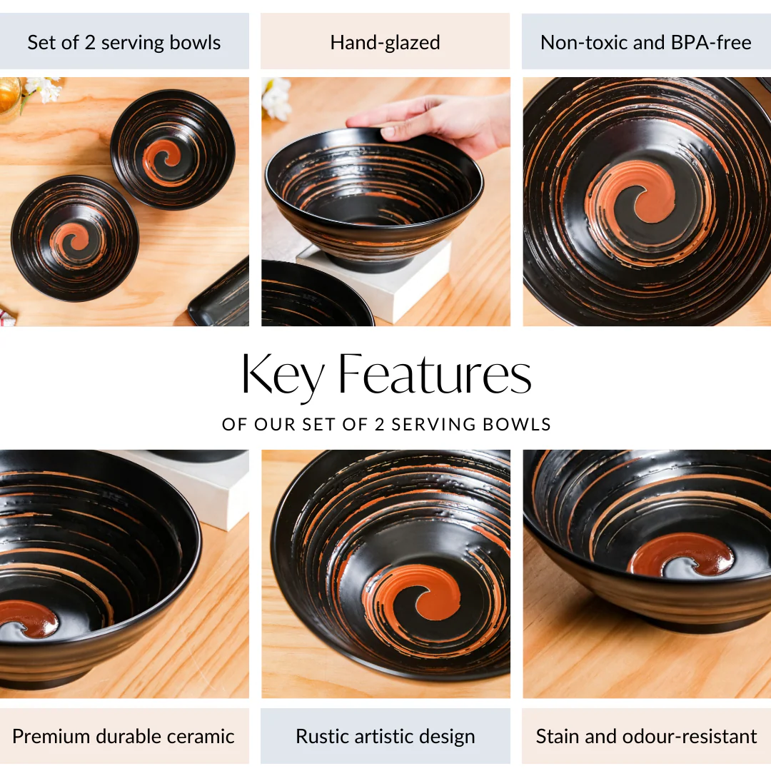 Exotic Serving Bowl Set Of 2 1200ml - Image 4
