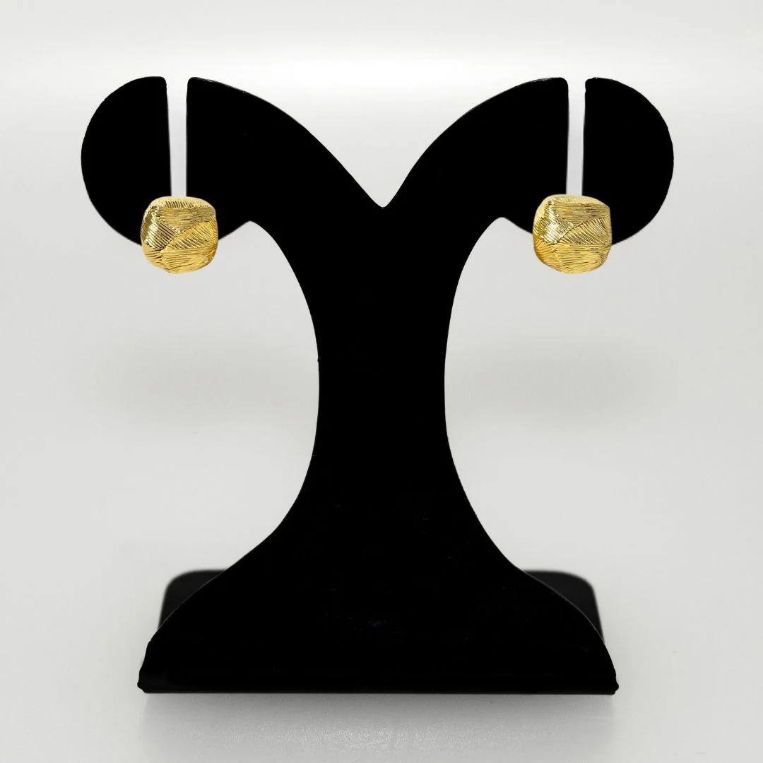 Facet Edge Studs Gold - Image 6
