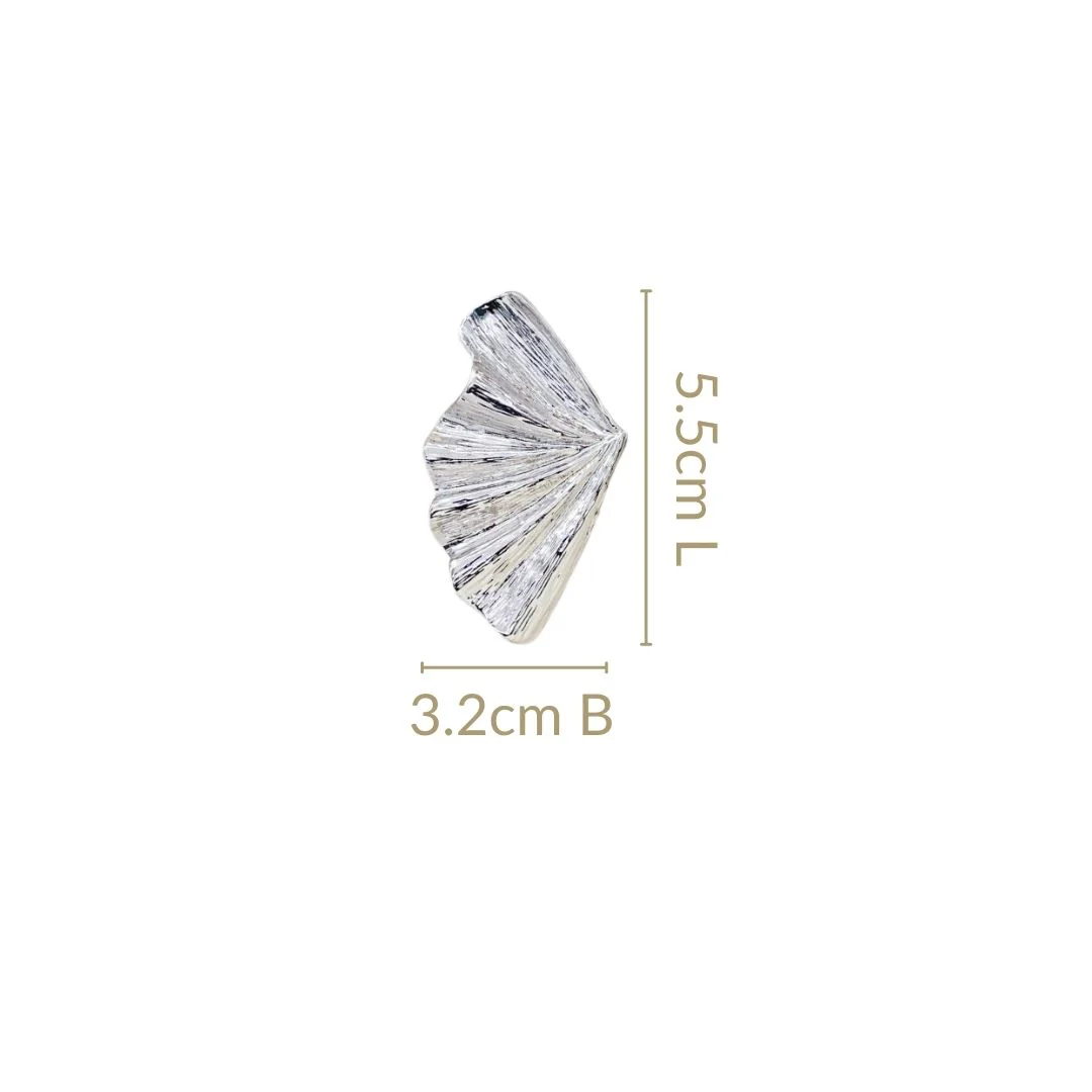 Fairy Wings Statement Earrings Silver - Image 3