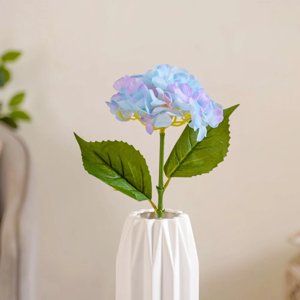 Faux Hydrangea Flower Purple - Image 3