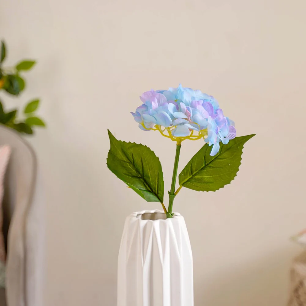 Faux Hydrangea Flower Purple - Image 5
