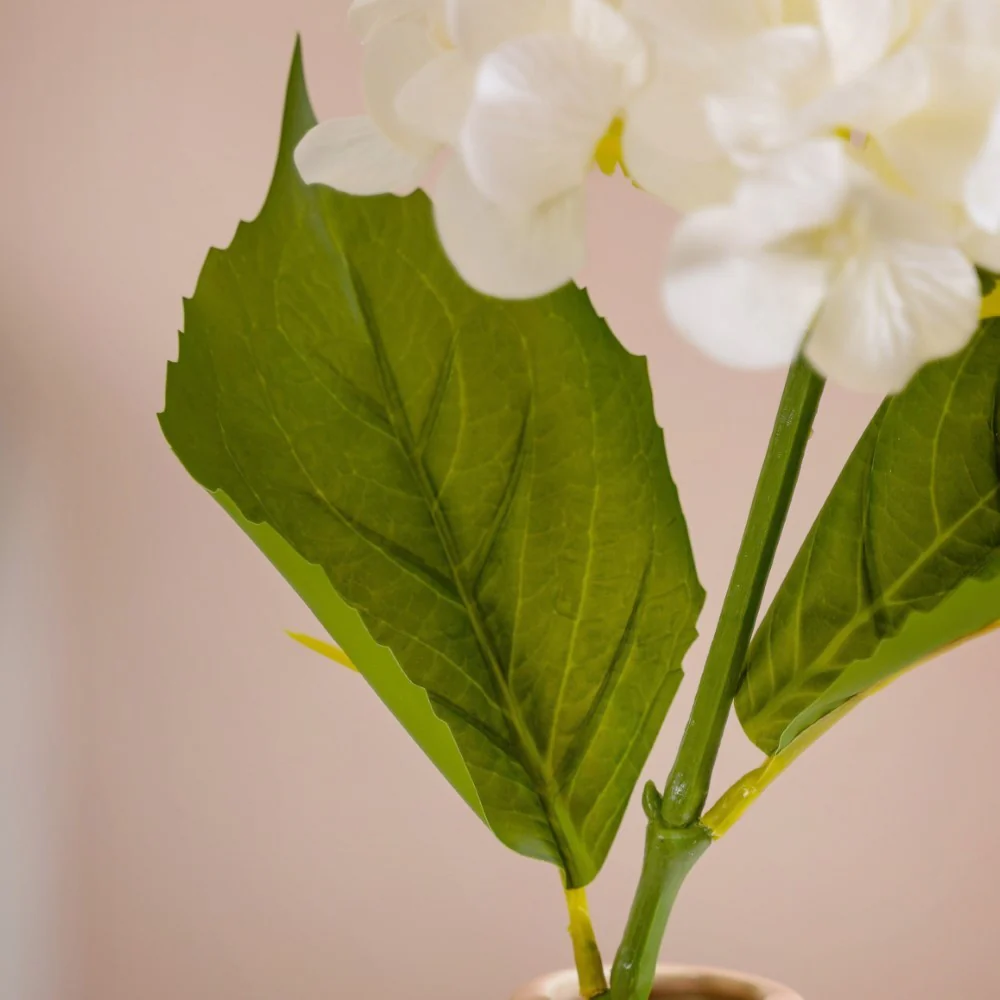 Faux Hydrangea Flower White - Image 5