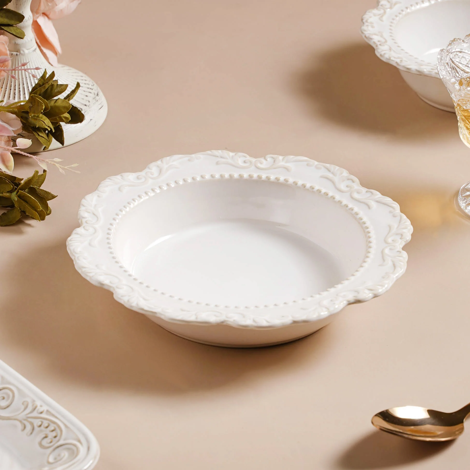 Faye Vintage 22 Piece Dinner Set For 6 - Image 12