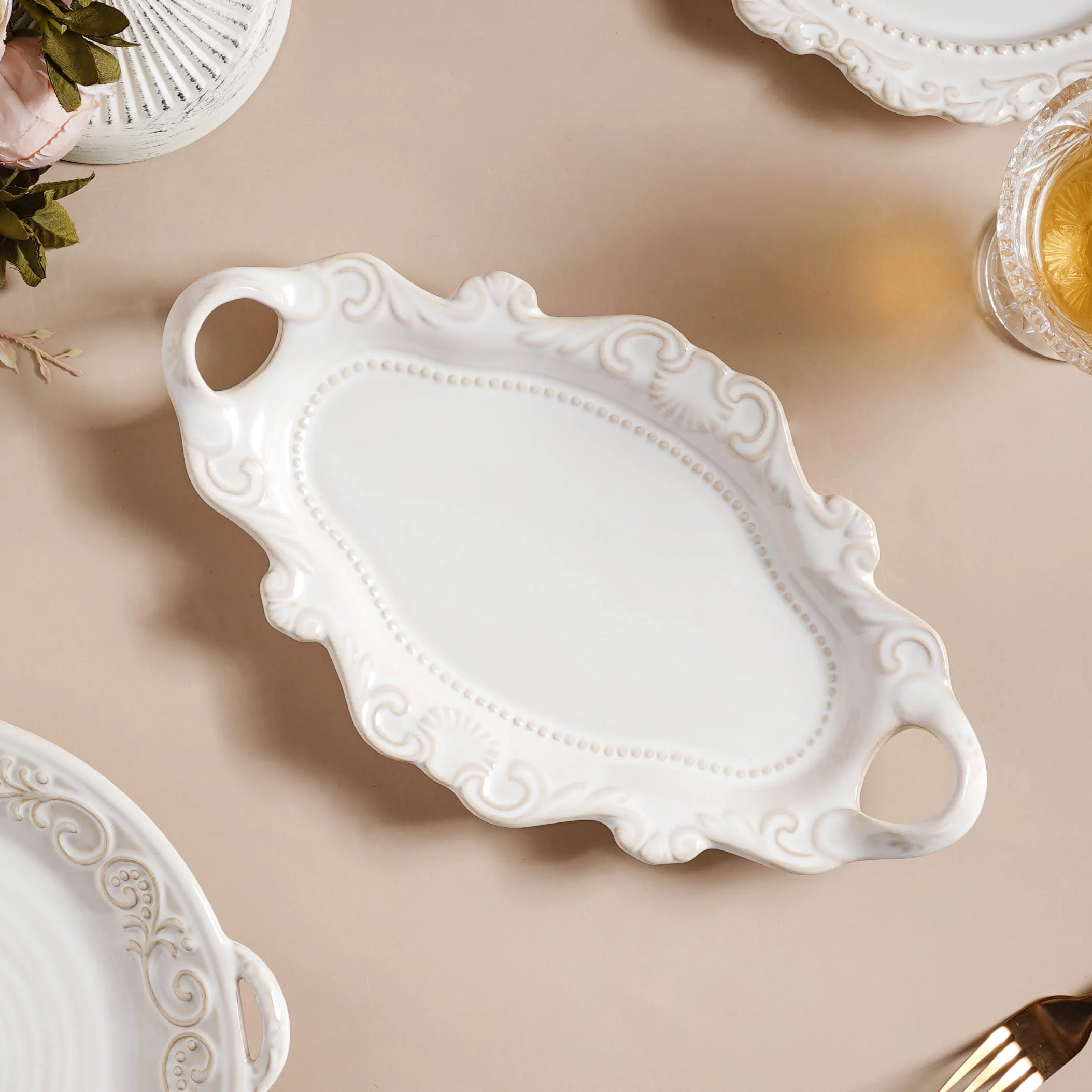 Faye Vintage 22 Piece Dinner Set For 6 - Image 14
