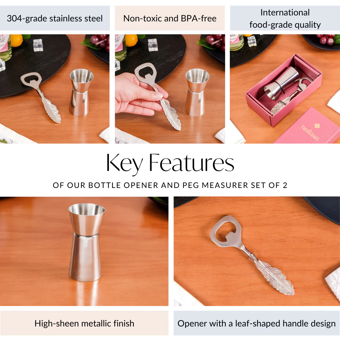 Feather Bottle Opener And Peg Measurer Set Of 2 - Image 5