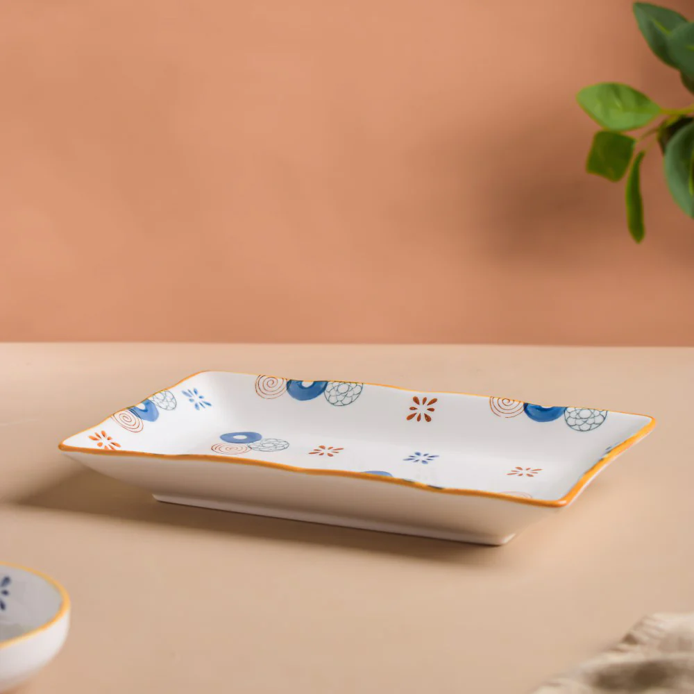 Feliz Rectangle Snack Plate - Image 4
