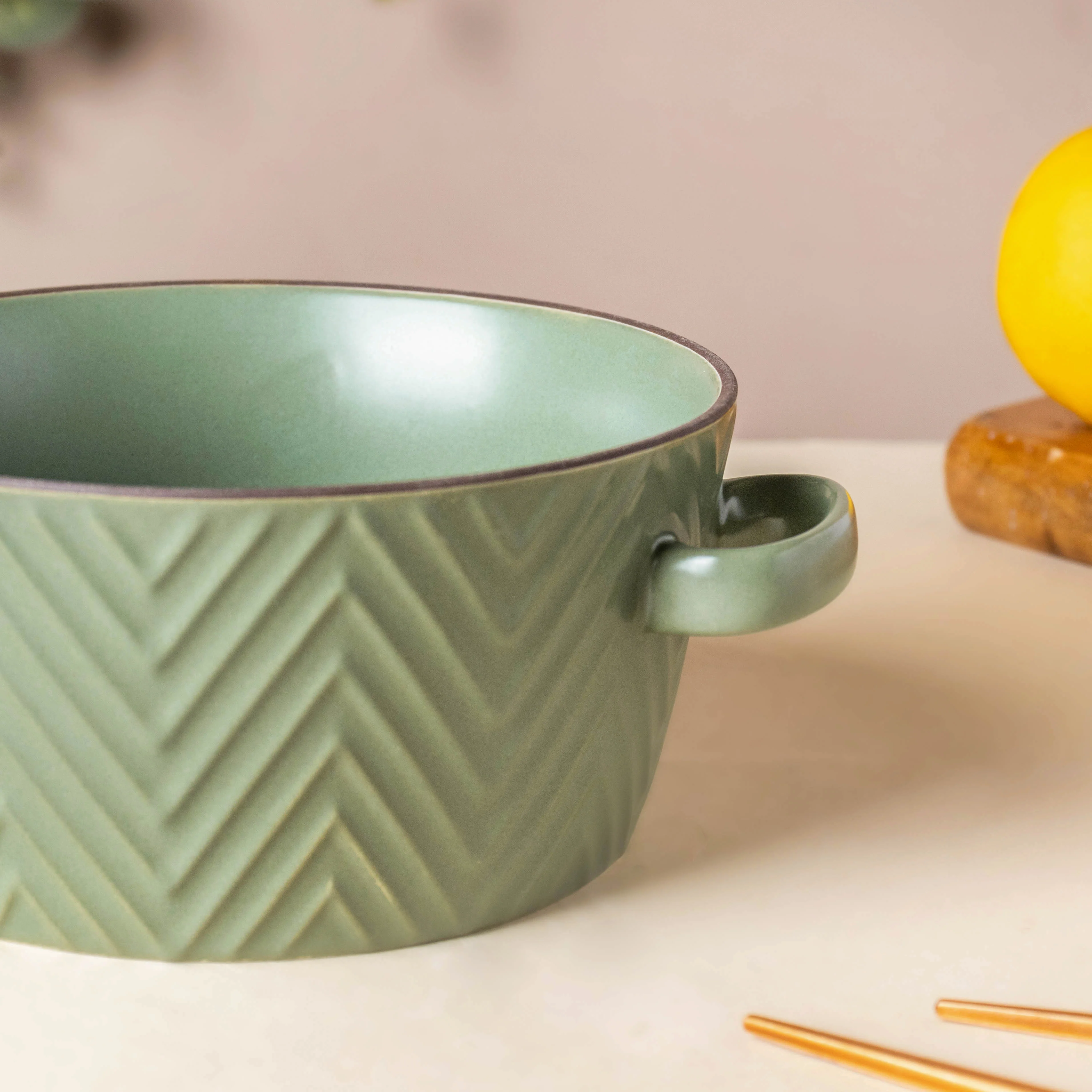 Fern Green Textured Noodle Bowl - Image 7