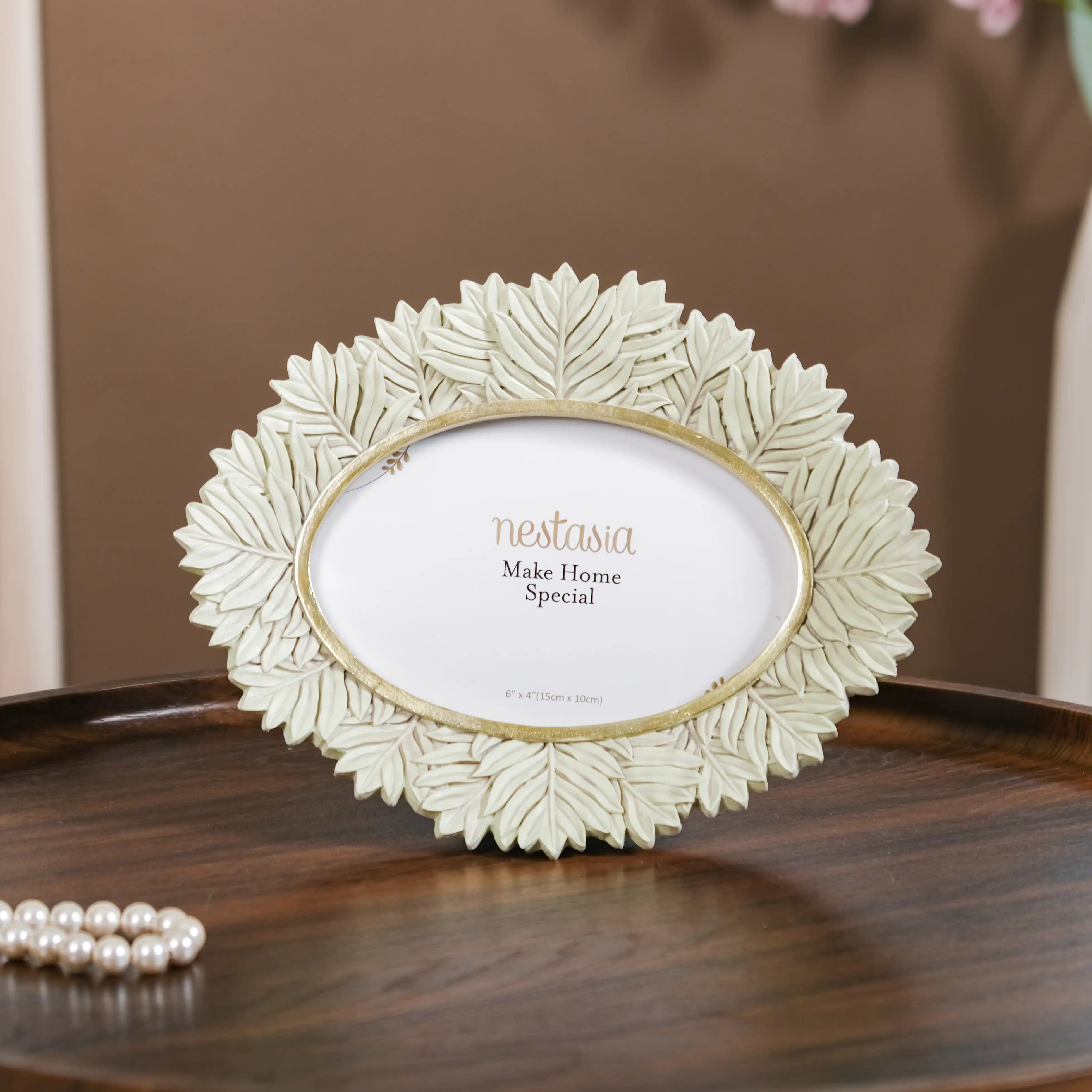 Fern Wreath Oval Photo Frame 8.5"x6.5"